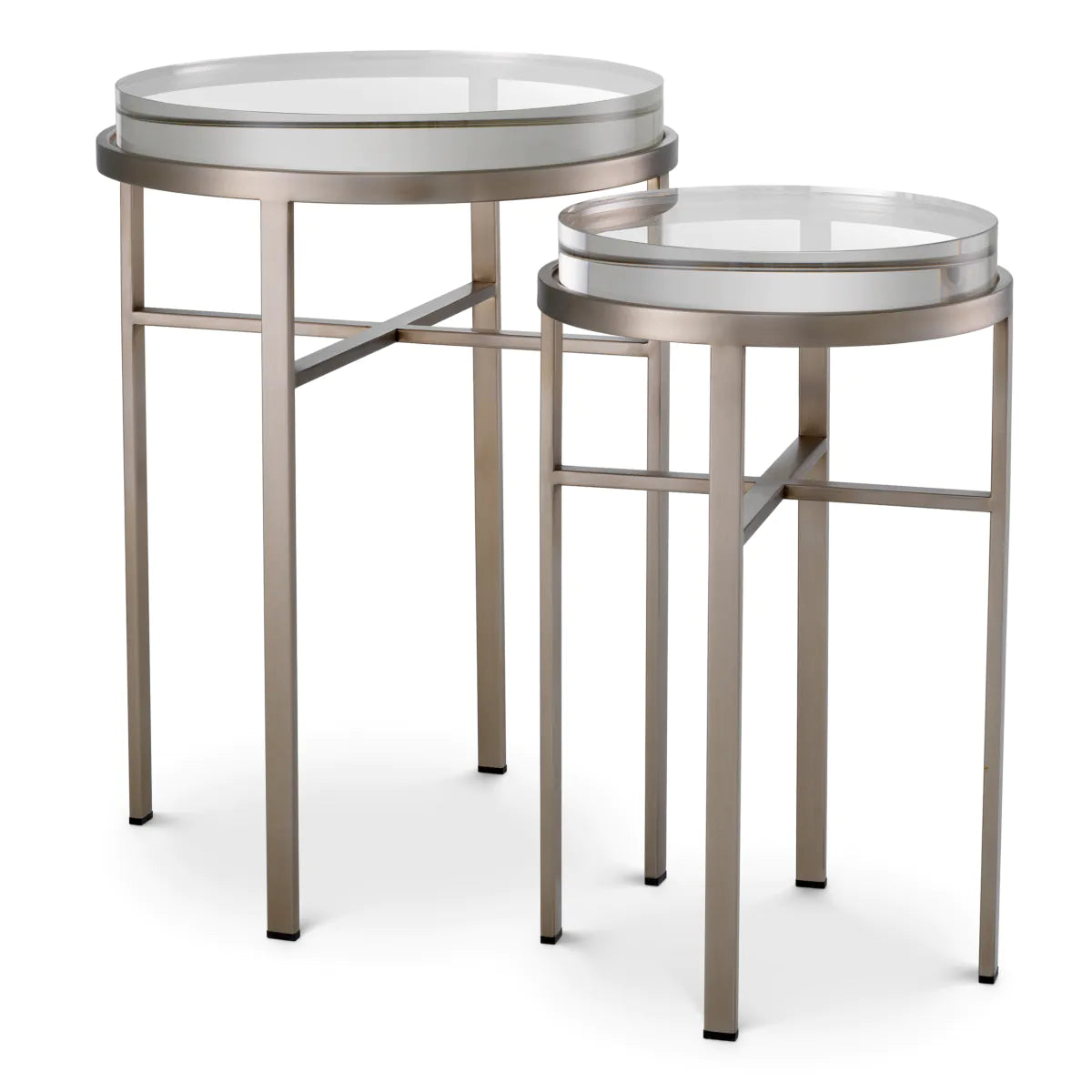 Step table set Hoxton steel