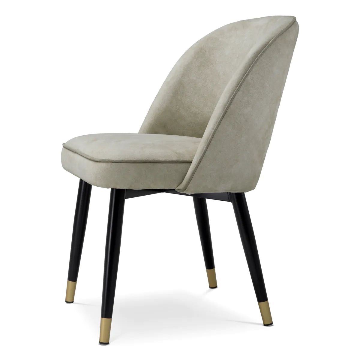 Set of velvet chairs Cliff light gray