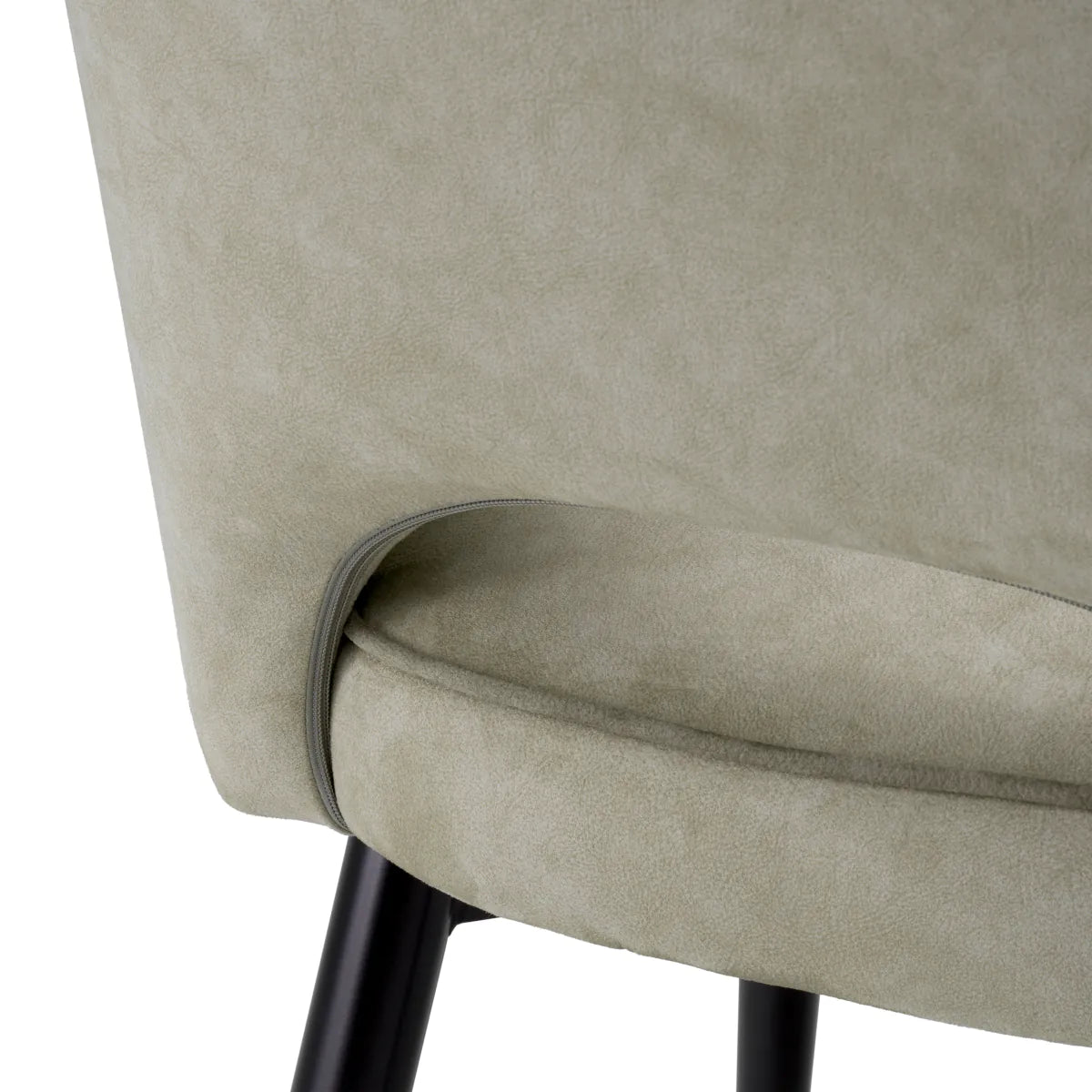 Set of velvet chairs Cliff light gray