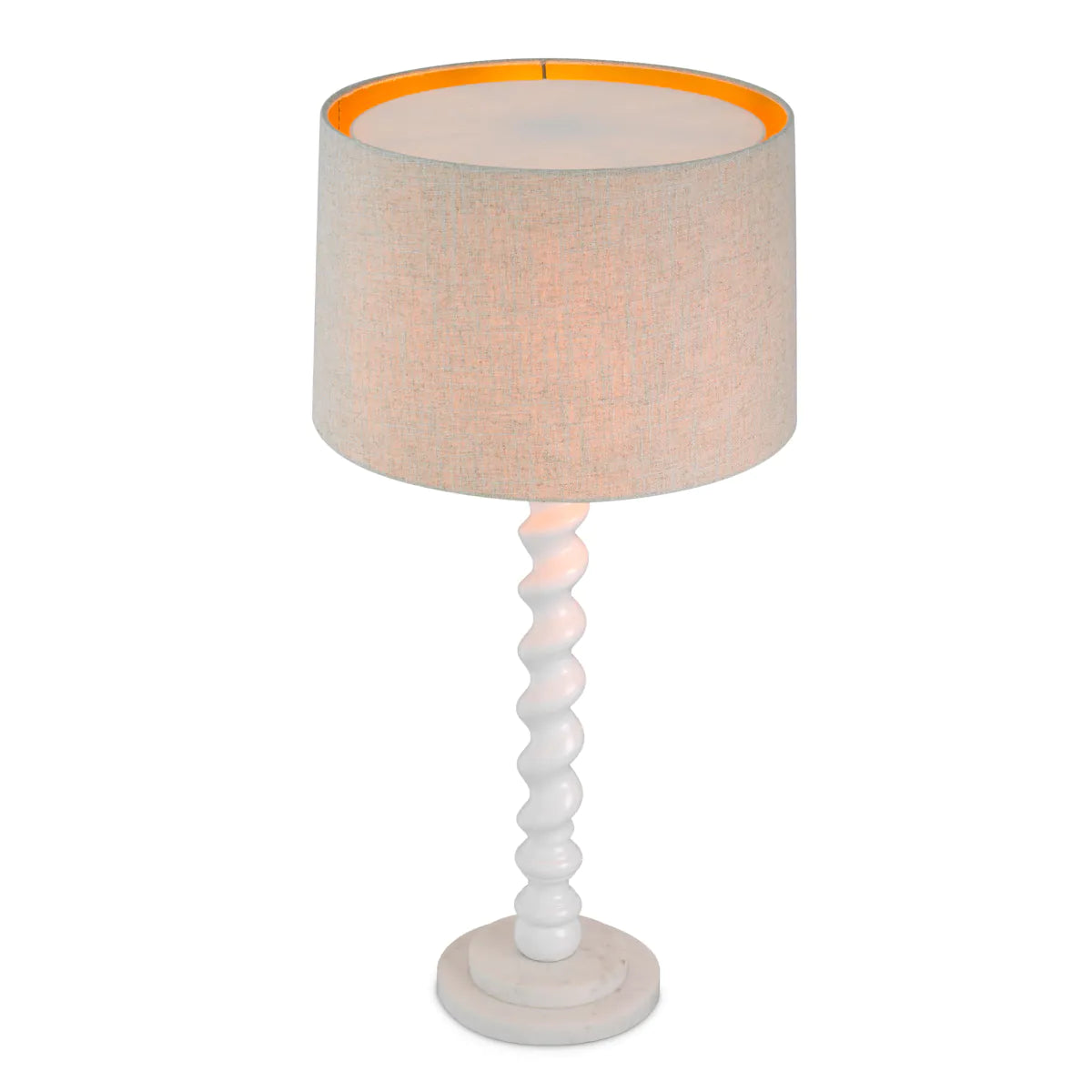 MASSIMO cream table lamp with a white base