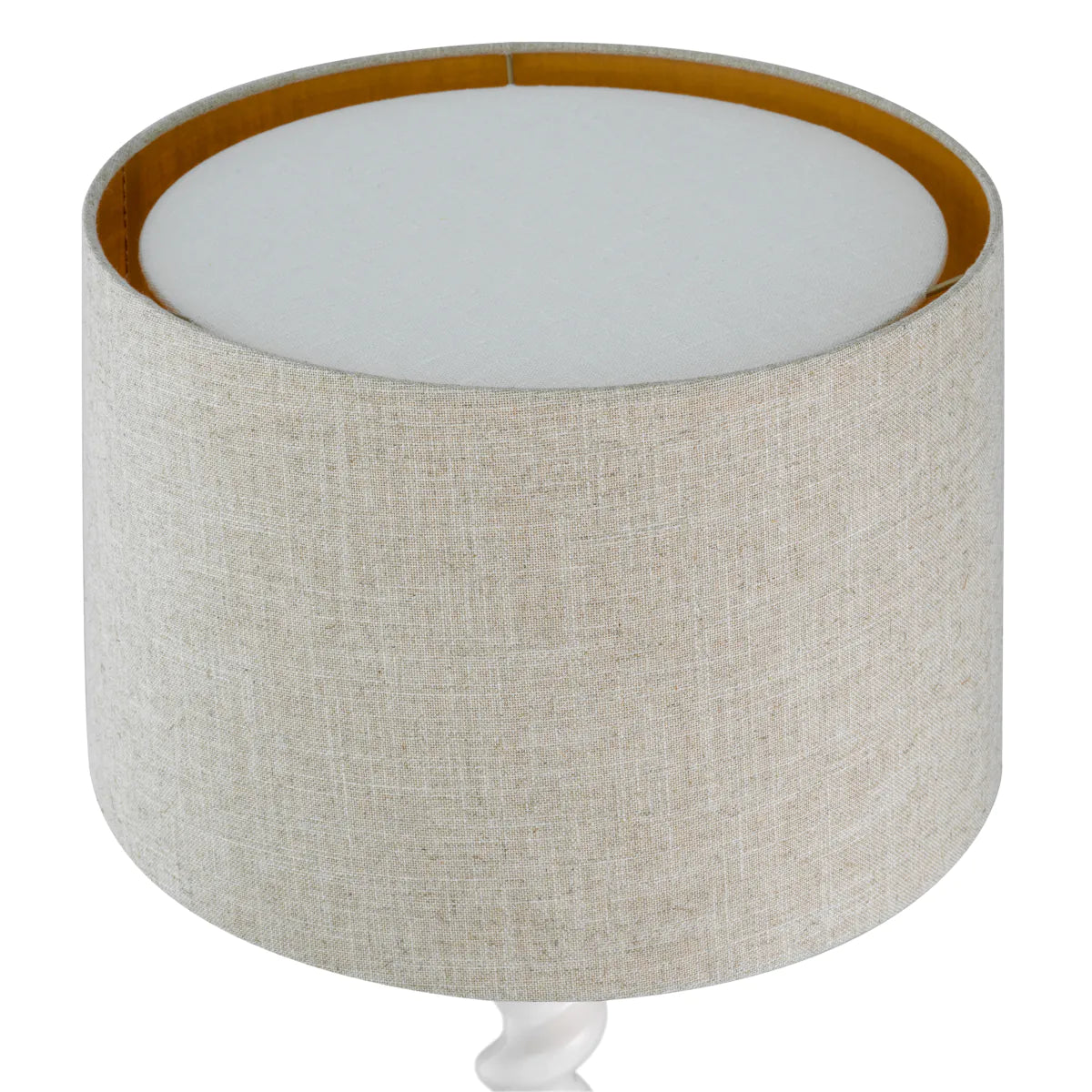 MASSIMO cream table lamp with a white base