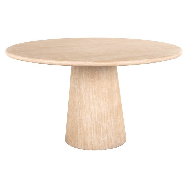 FICTUS Beige Round Table