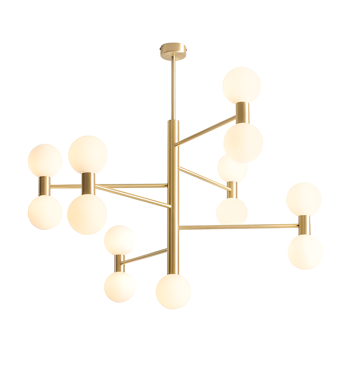 Brass flare ceiling lamp