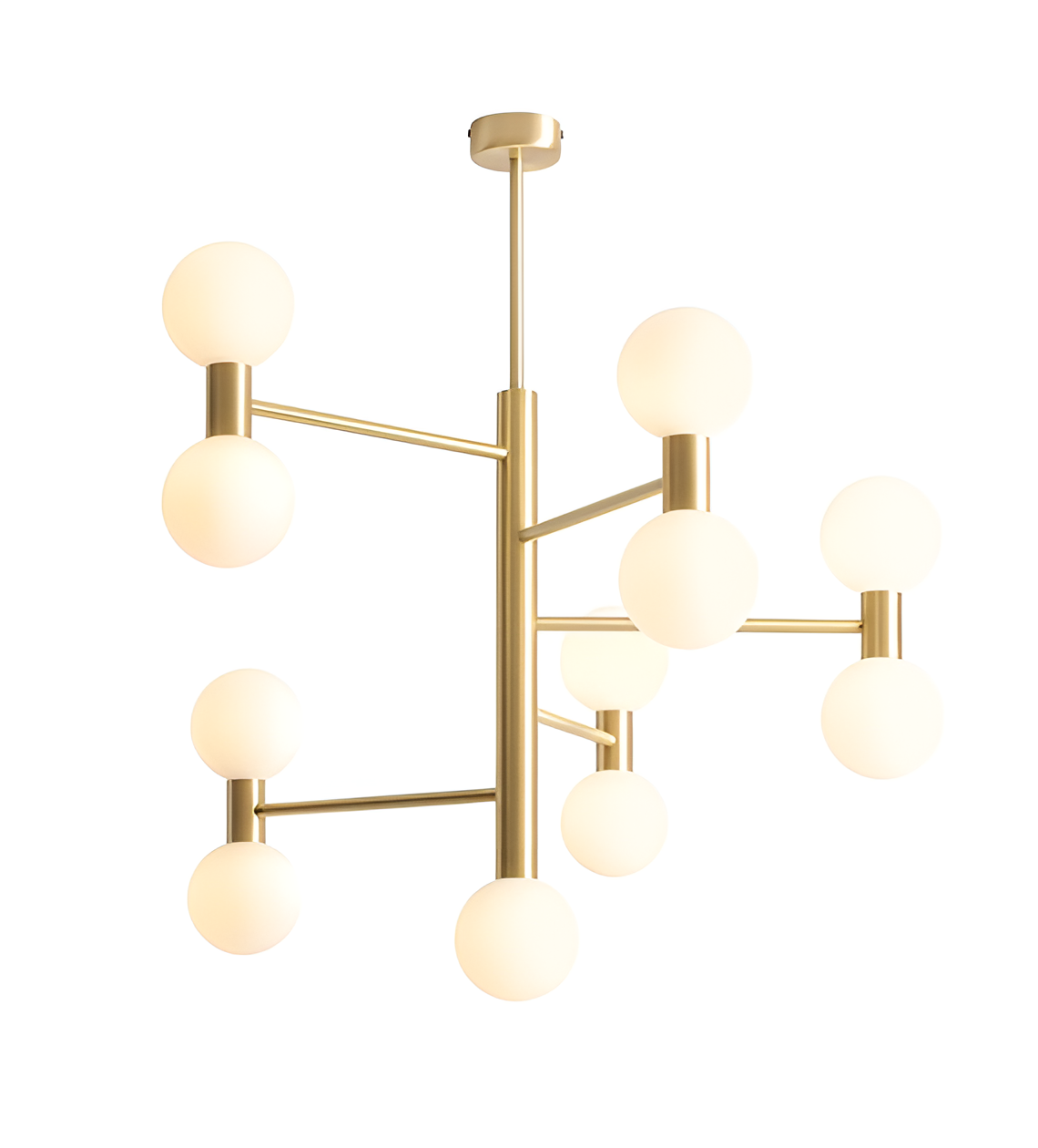 Brass flare ceiling lamp