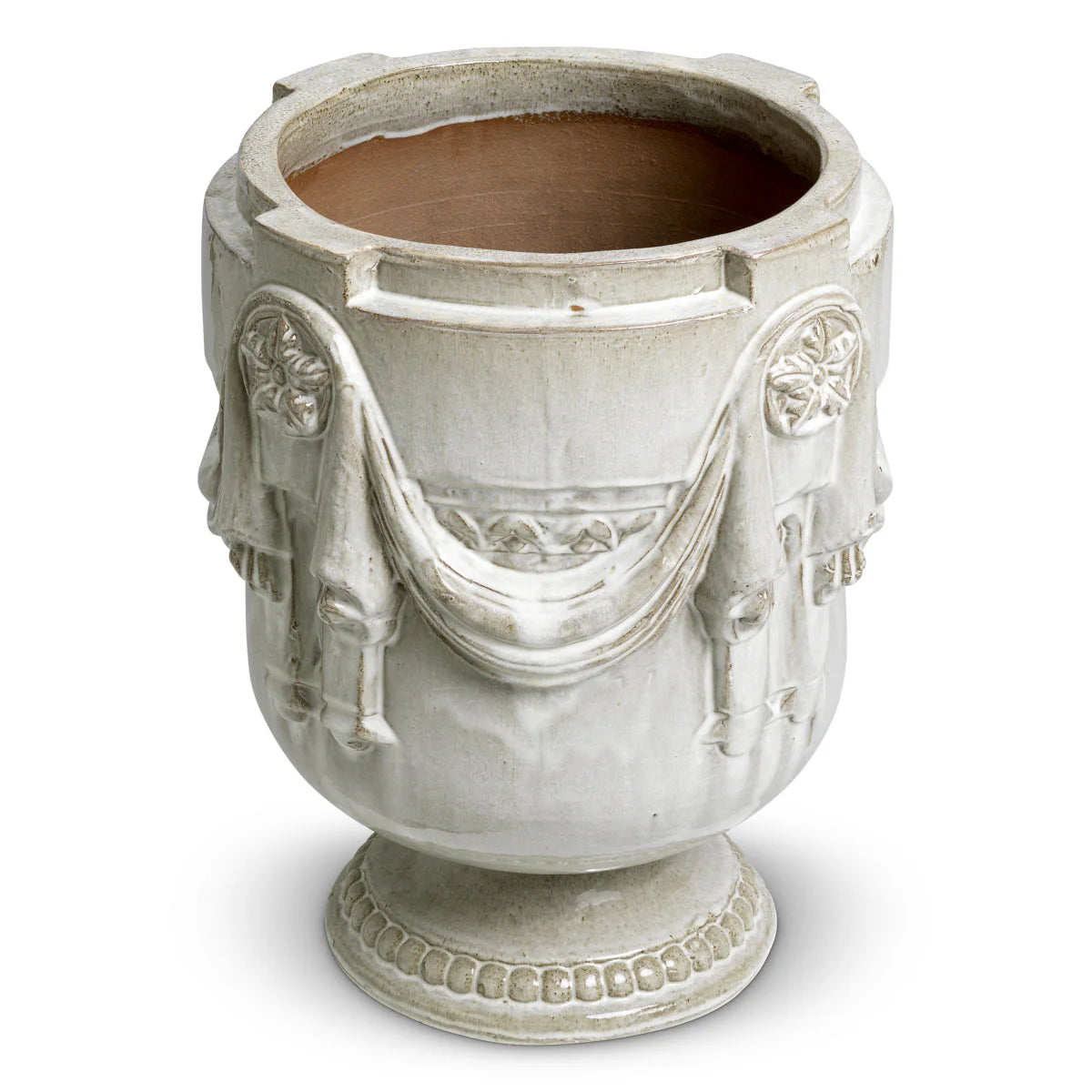 CHANDLER Gray Ceramic Outdoor Planter