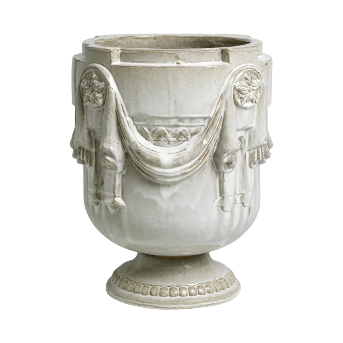 CHANDLER Gray Ceramic Outdoor Planter