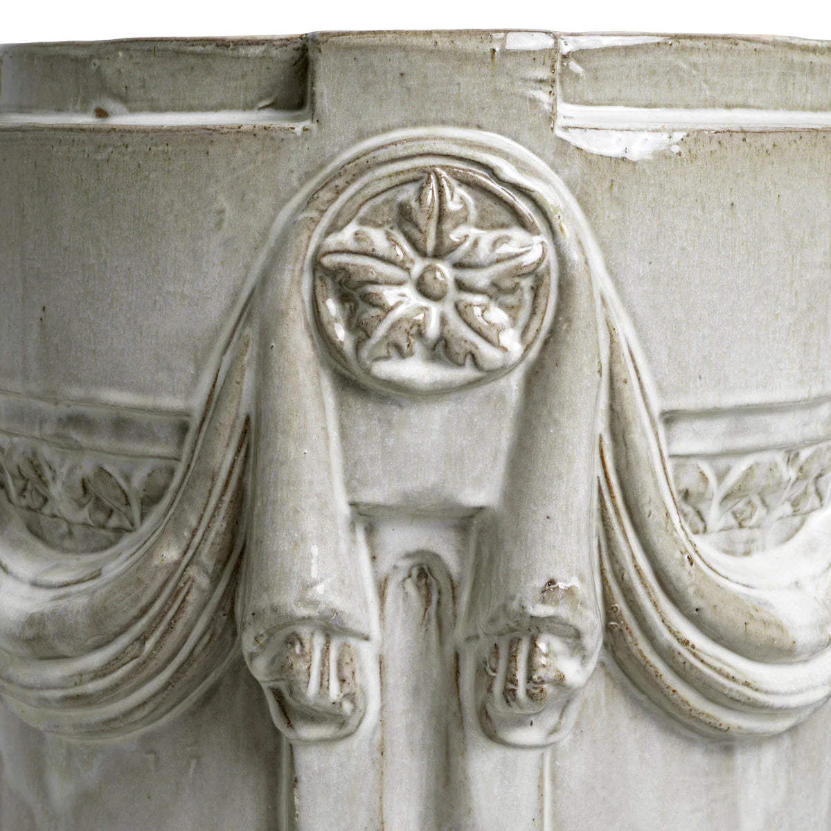 CHANDLER Gray Ceramic Outdoor Planter
