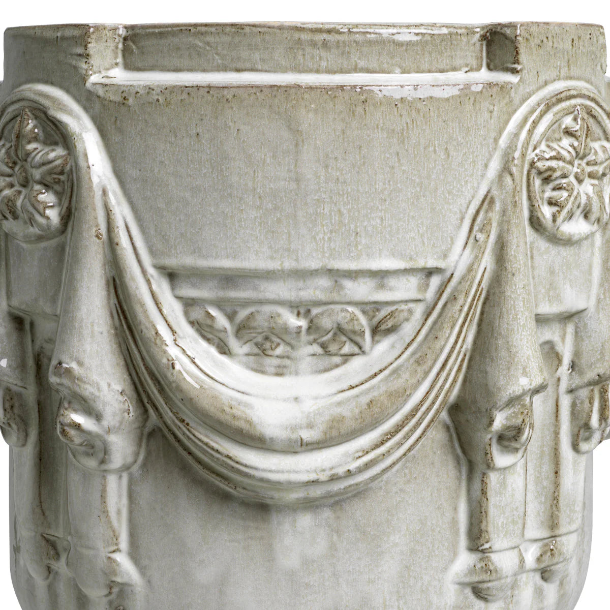 CHANDLER Gray Ceramic Outdoor Planter