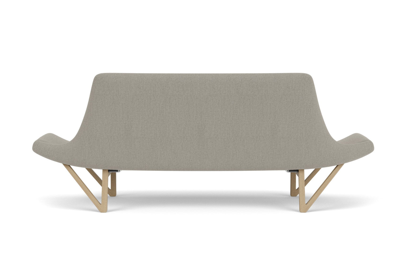 Sofa PAGODE szary z dębową podstawą