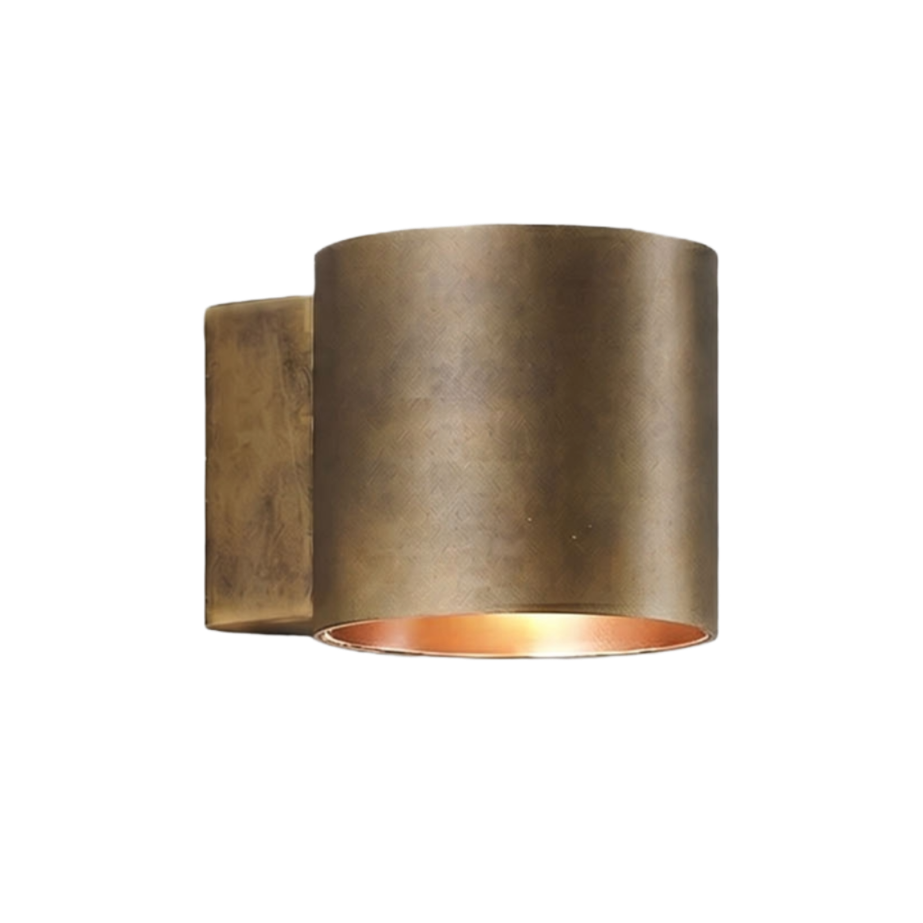 TUBE Wall Lamp in Antique Brass