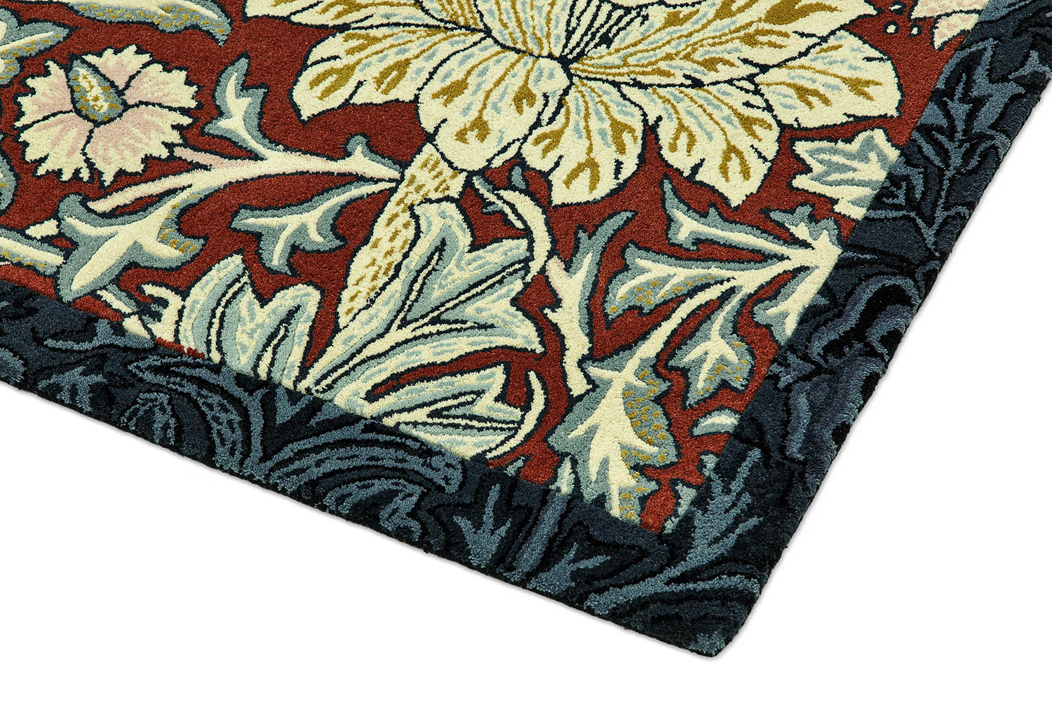 MOREW TRENT MADDER RED WEBB'S Teppich burgunderrot-marineblau