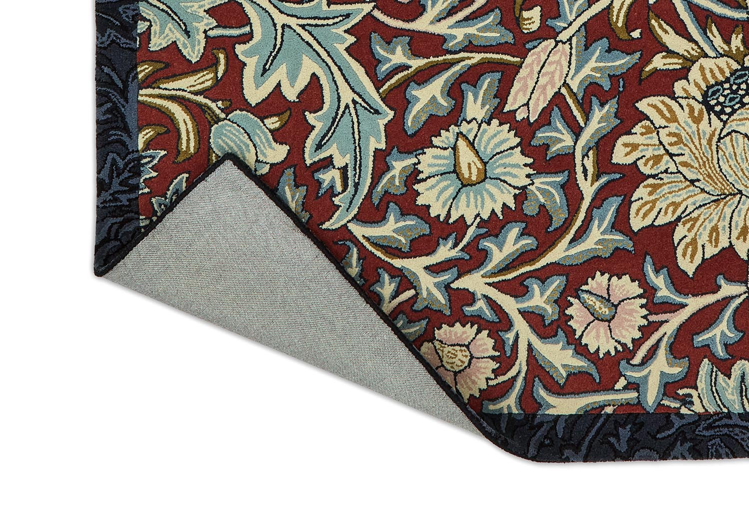 MOREW TRENT MADDER RED WEBB'S Teppich burgunderrot-marineblau