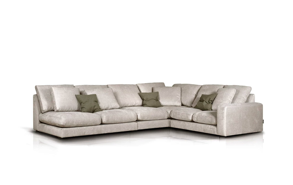 Right-facing modular corner sofa NOOR customizable
