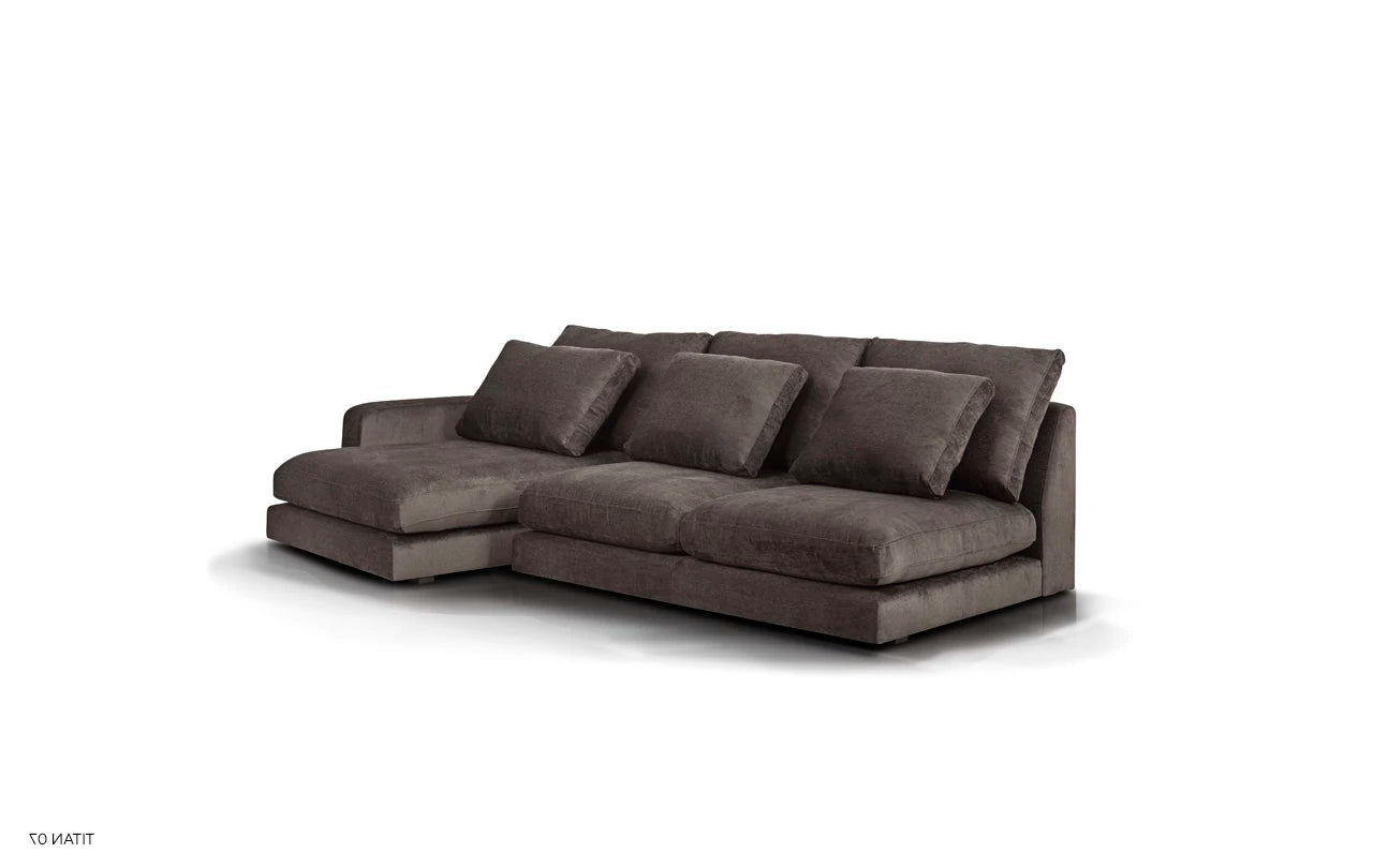 Left-sided modular corner sofa NOOR customizable