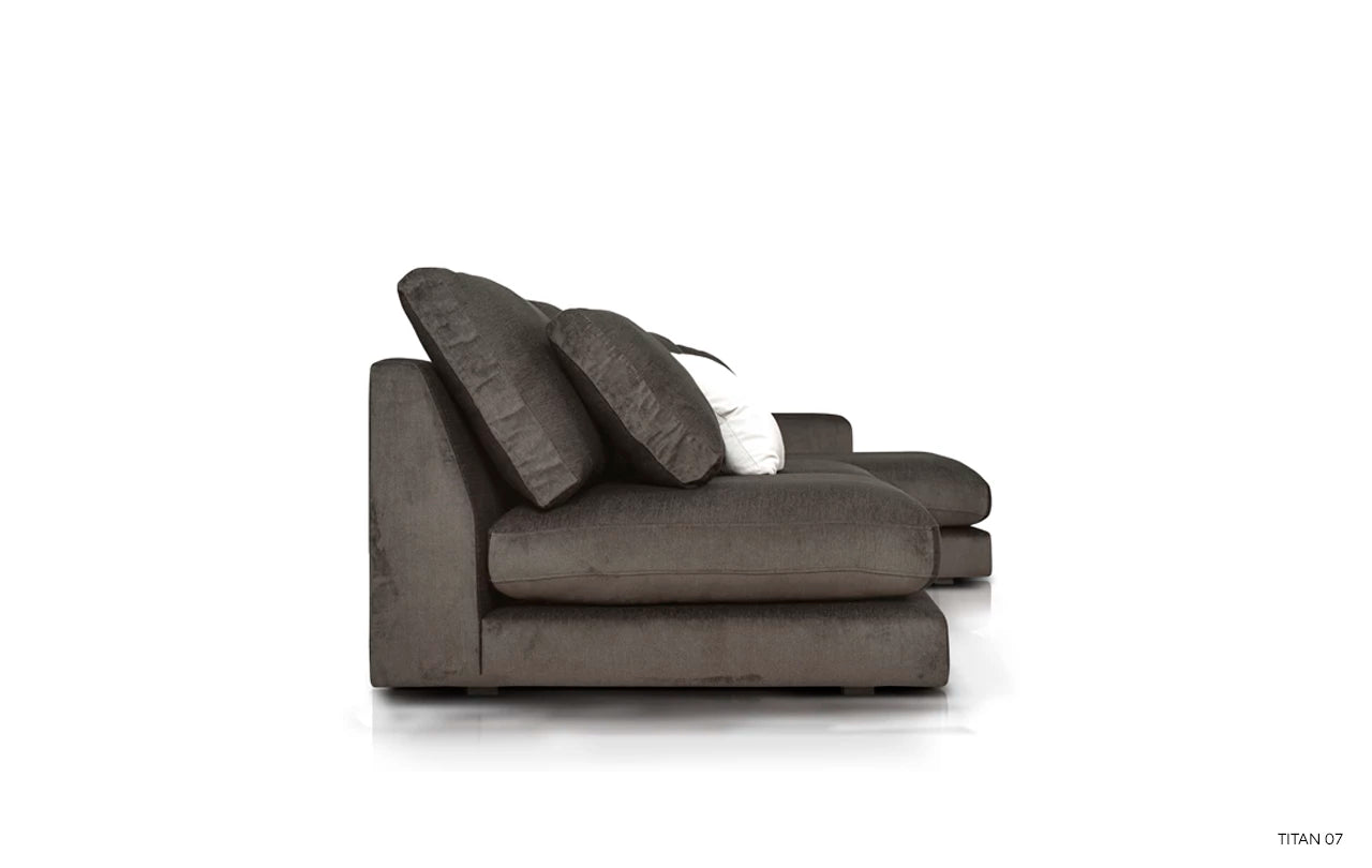Left-sided modular corner sofa NOOR customizable
