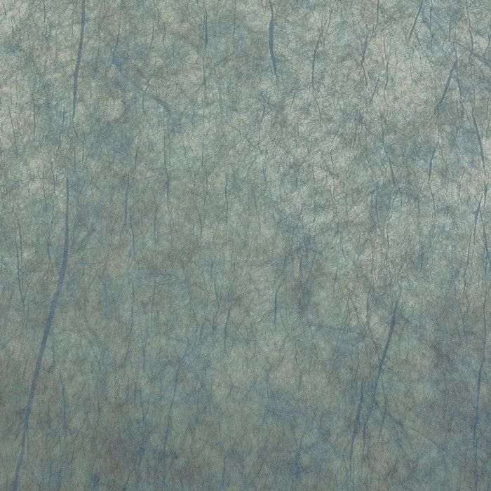 Textured metallic fabric wallpaper with pleats OXEA - CÉLADON PLATINE platinum green