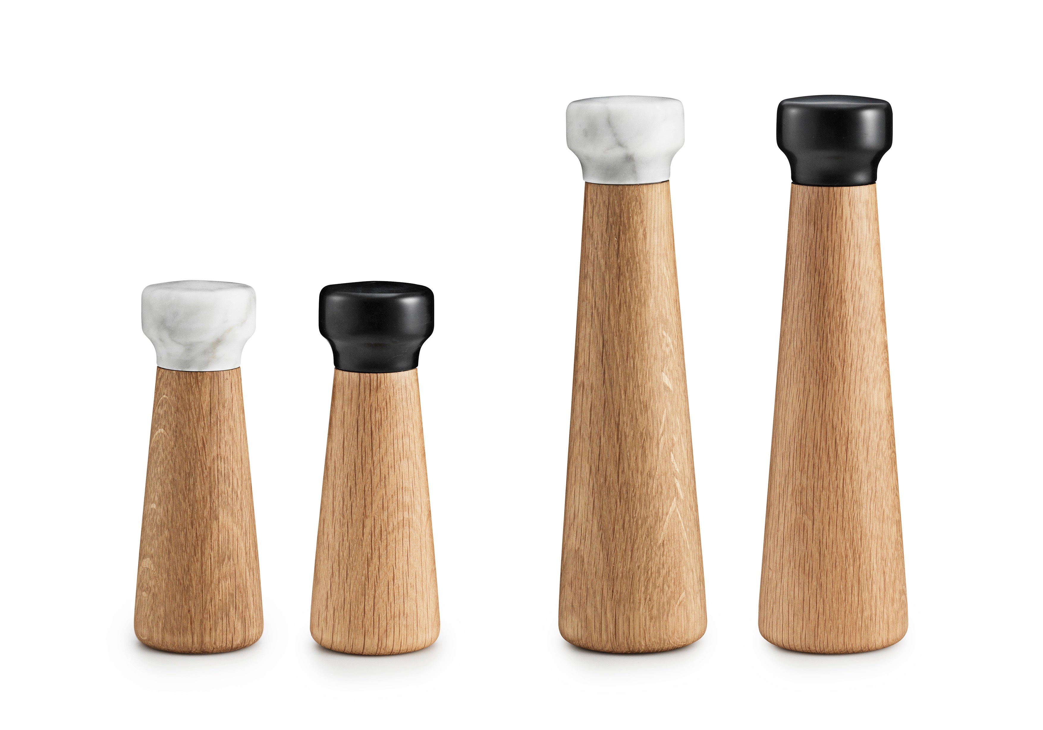 Pfeffermühle CRAFT aus Eichenholz mit schwarzem Marmor
