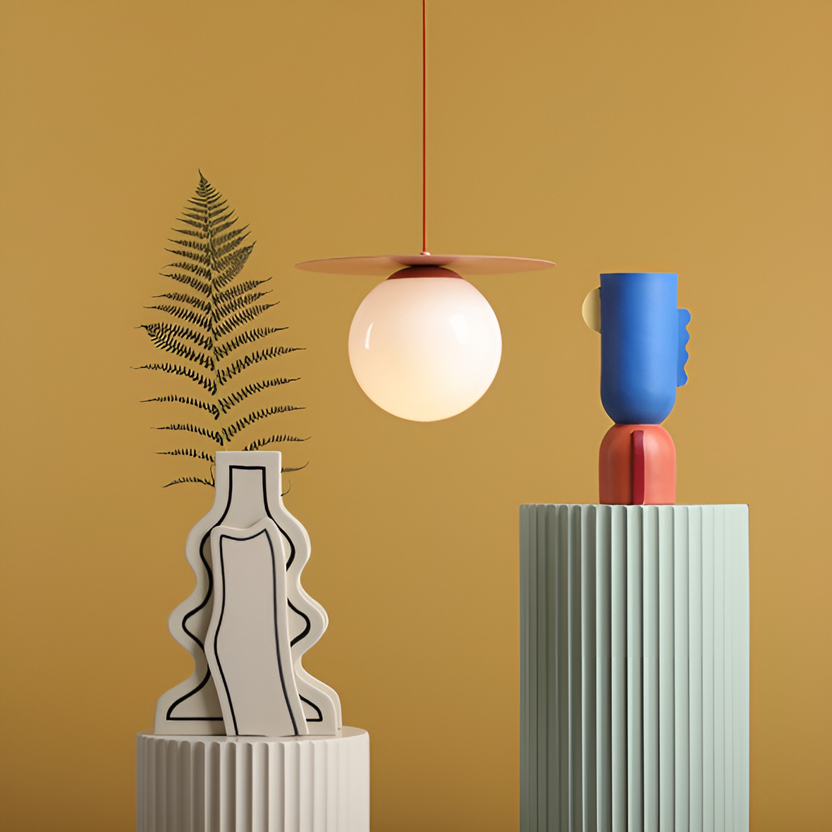 Hanging lamp coral loop