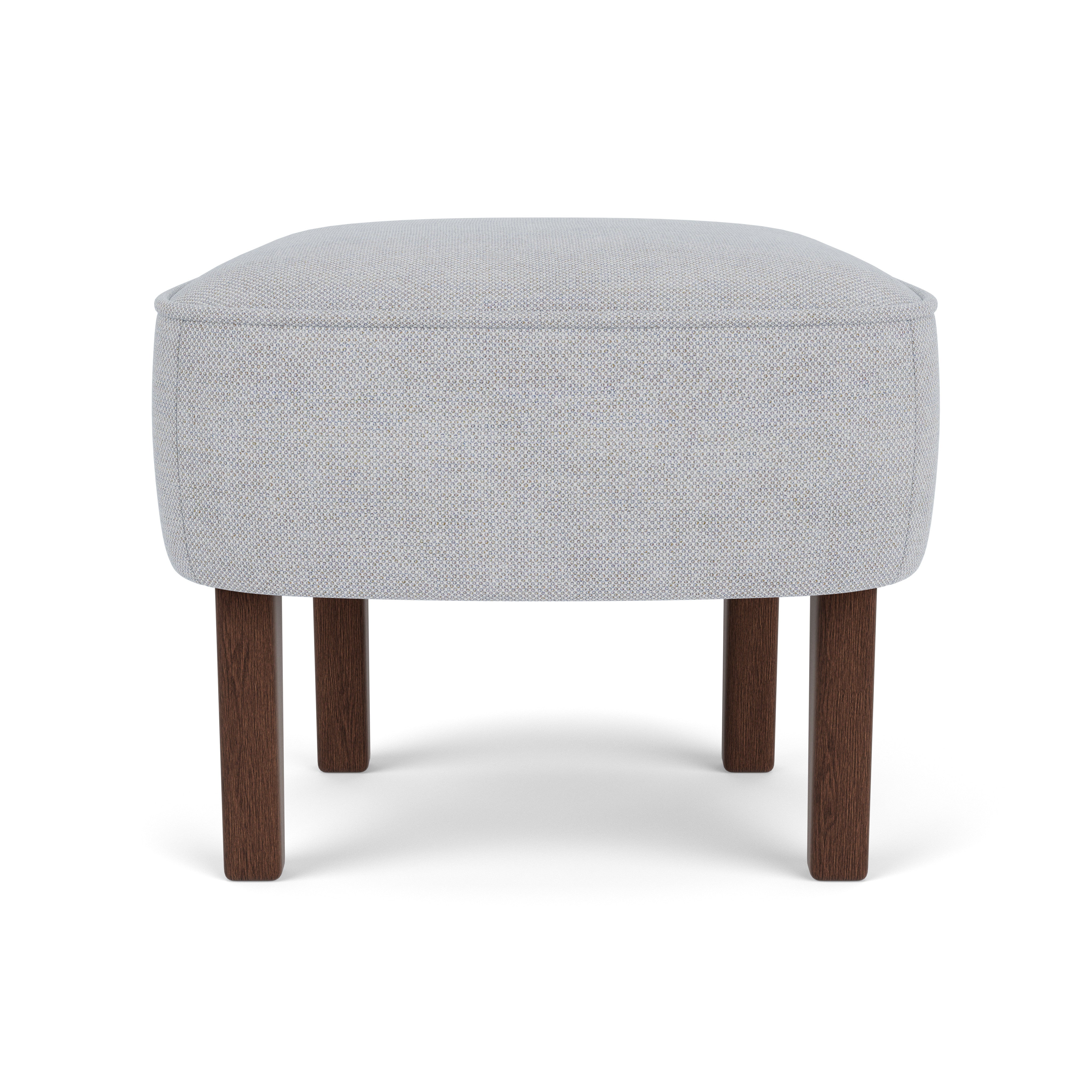 INGEBORG light gray footrest with dark oak base