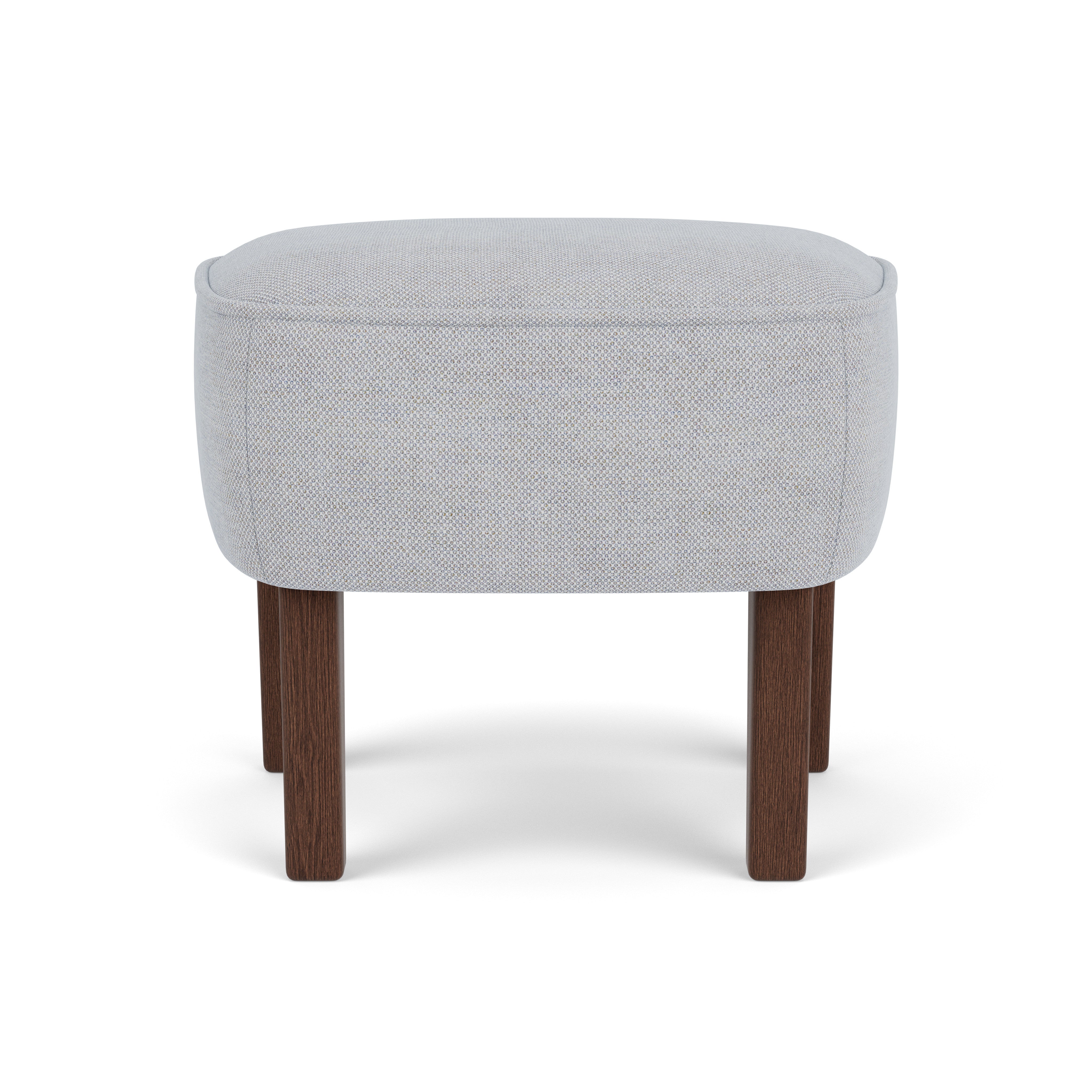 INGEBORG light gray footrest with dark oak base