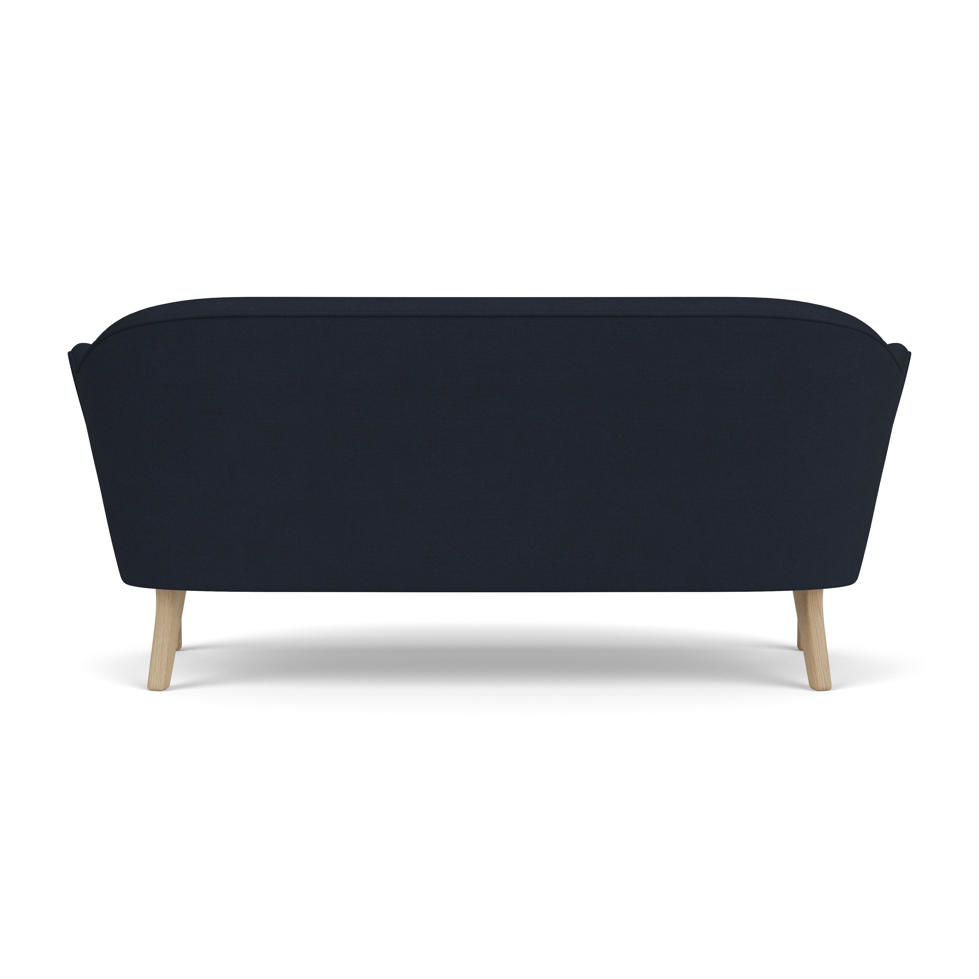 Sofa INGEBORG granatowy z dębową podstawą