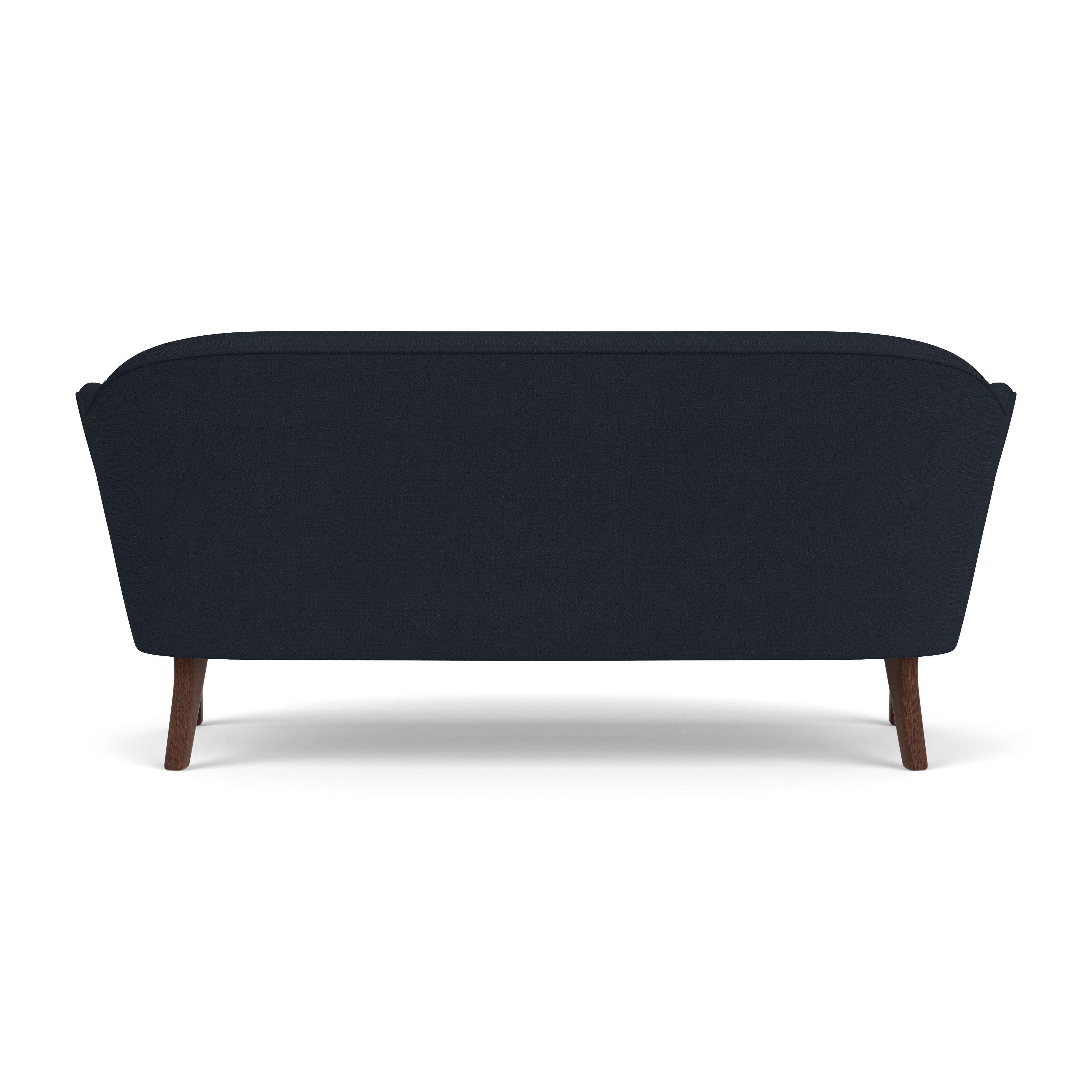 Sofa INGEBORG granatowy z ciemną dębową podstawą