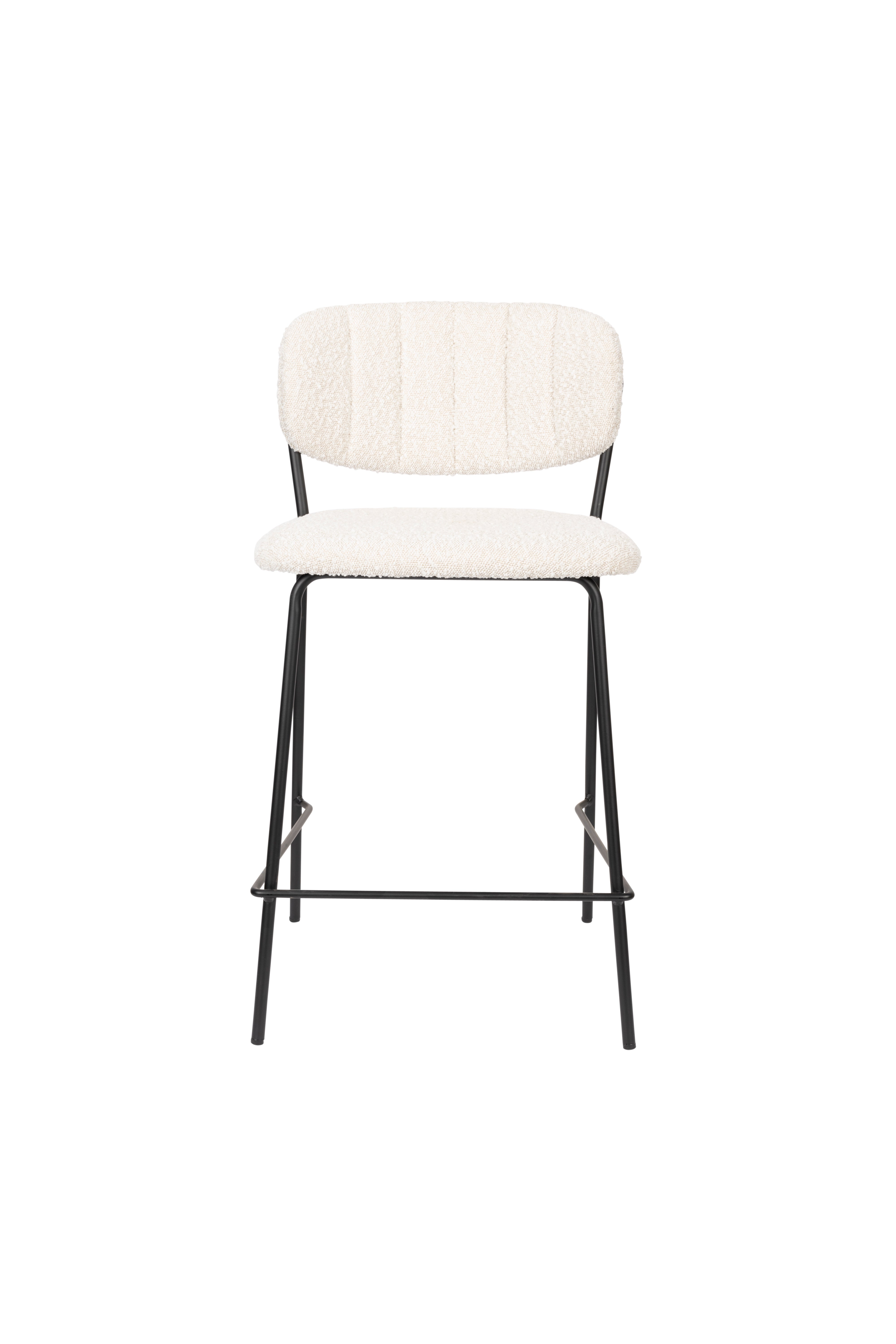 Jolien Boucle Bar Bar Stuhl mit einer schwarzen Basis