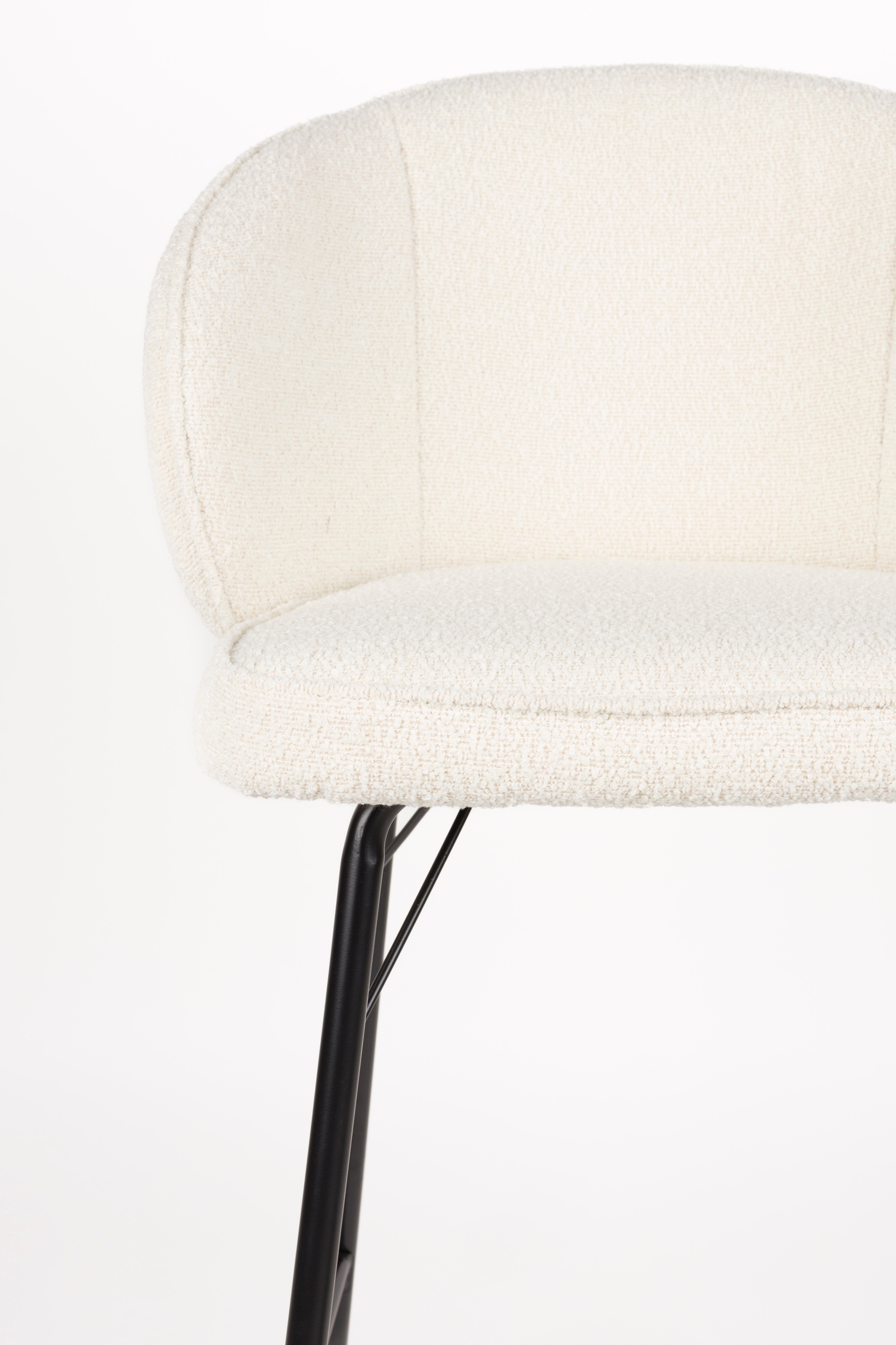 JOA stool white with black base