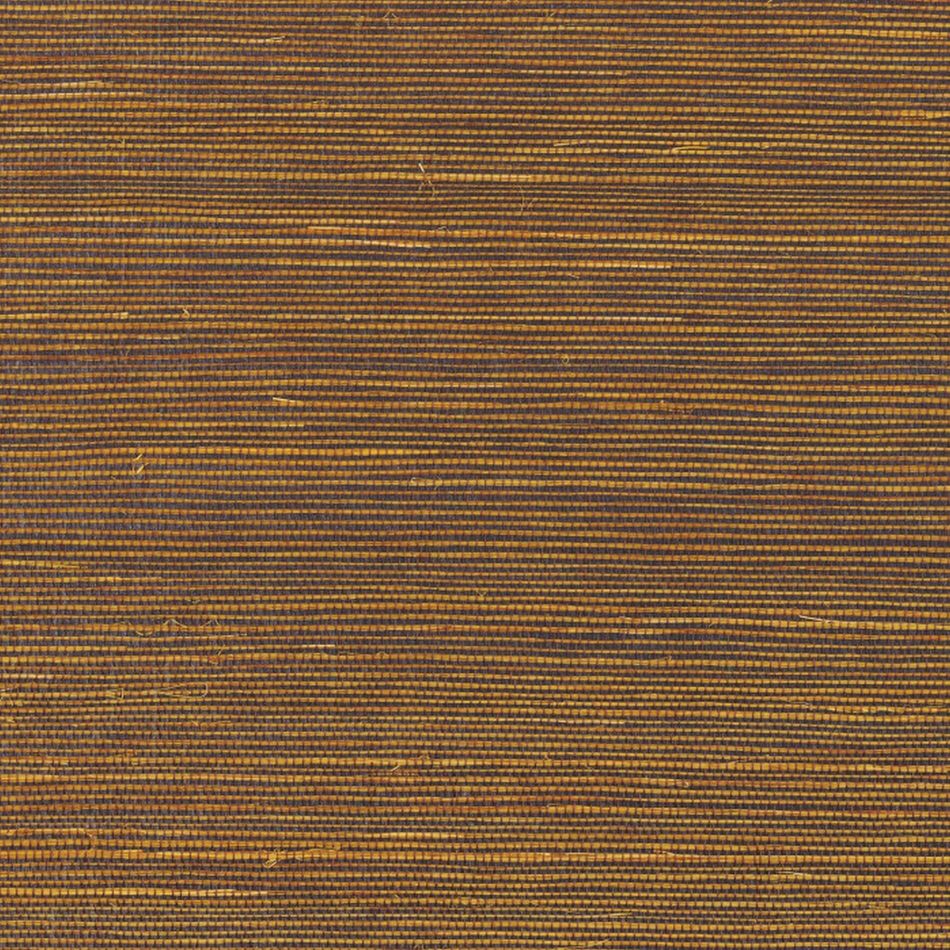 Structural plant fiber wallpaper PICTA - MANDARINE tangerine with brown