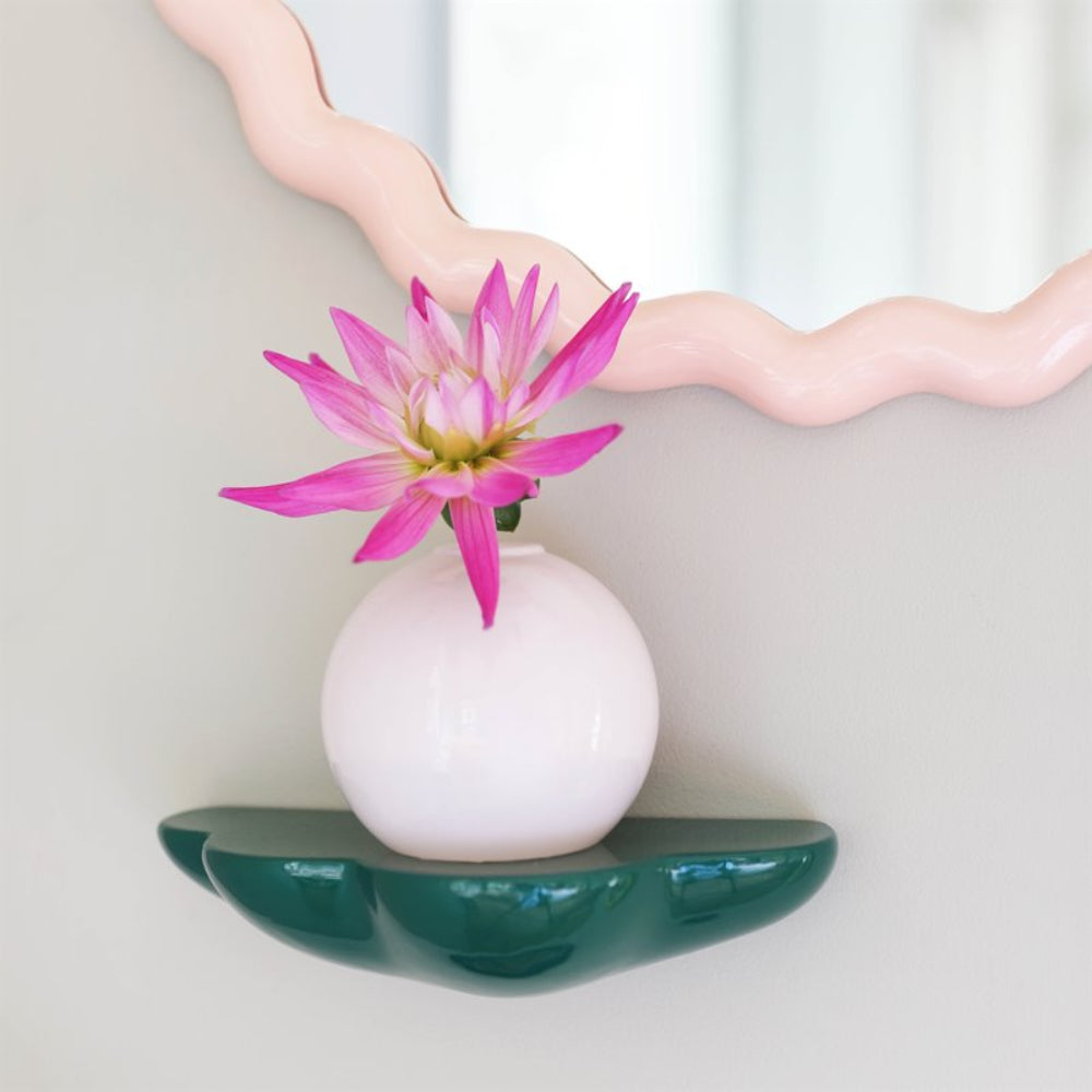 Round Mirror ZIGZAG Pink