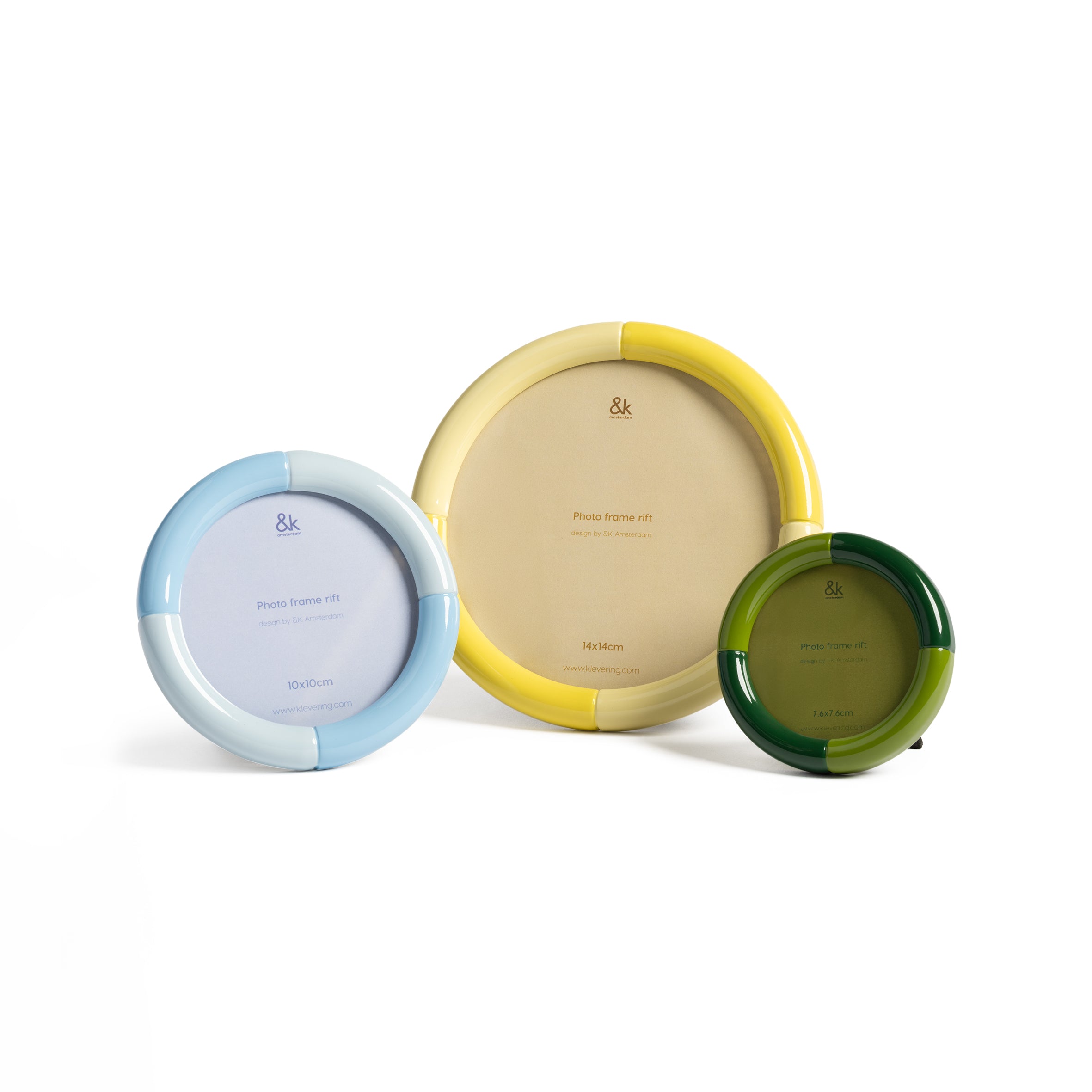 RIFT ROUND photo frame blue