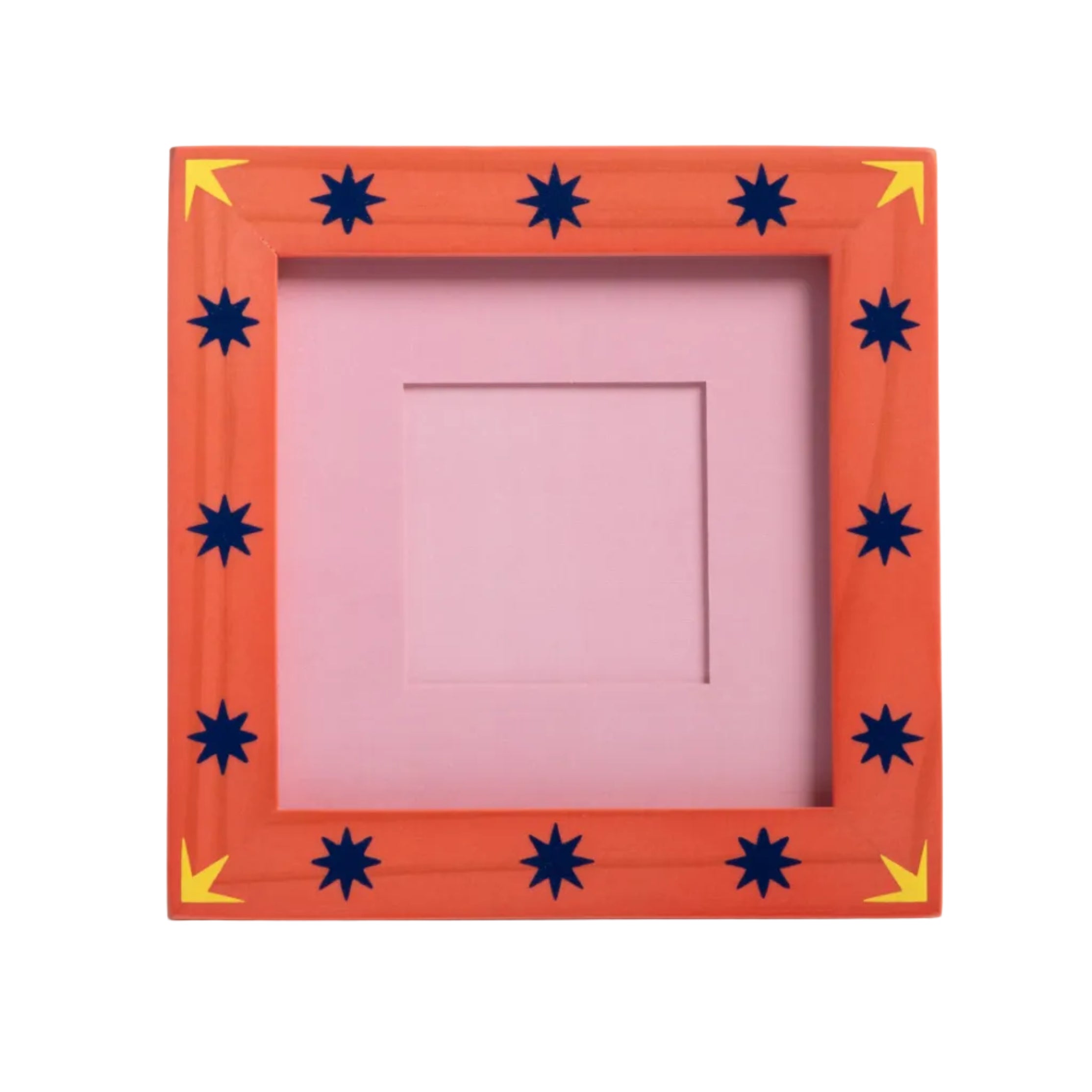 PATCH photo frame orange with pink and blue