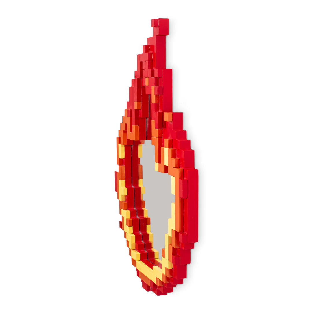 Pixelspiegel - rote Flamme