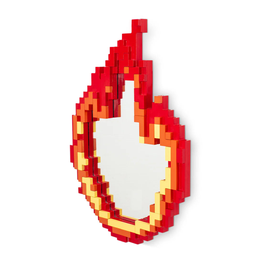Pixelspiegel - rote Flamme