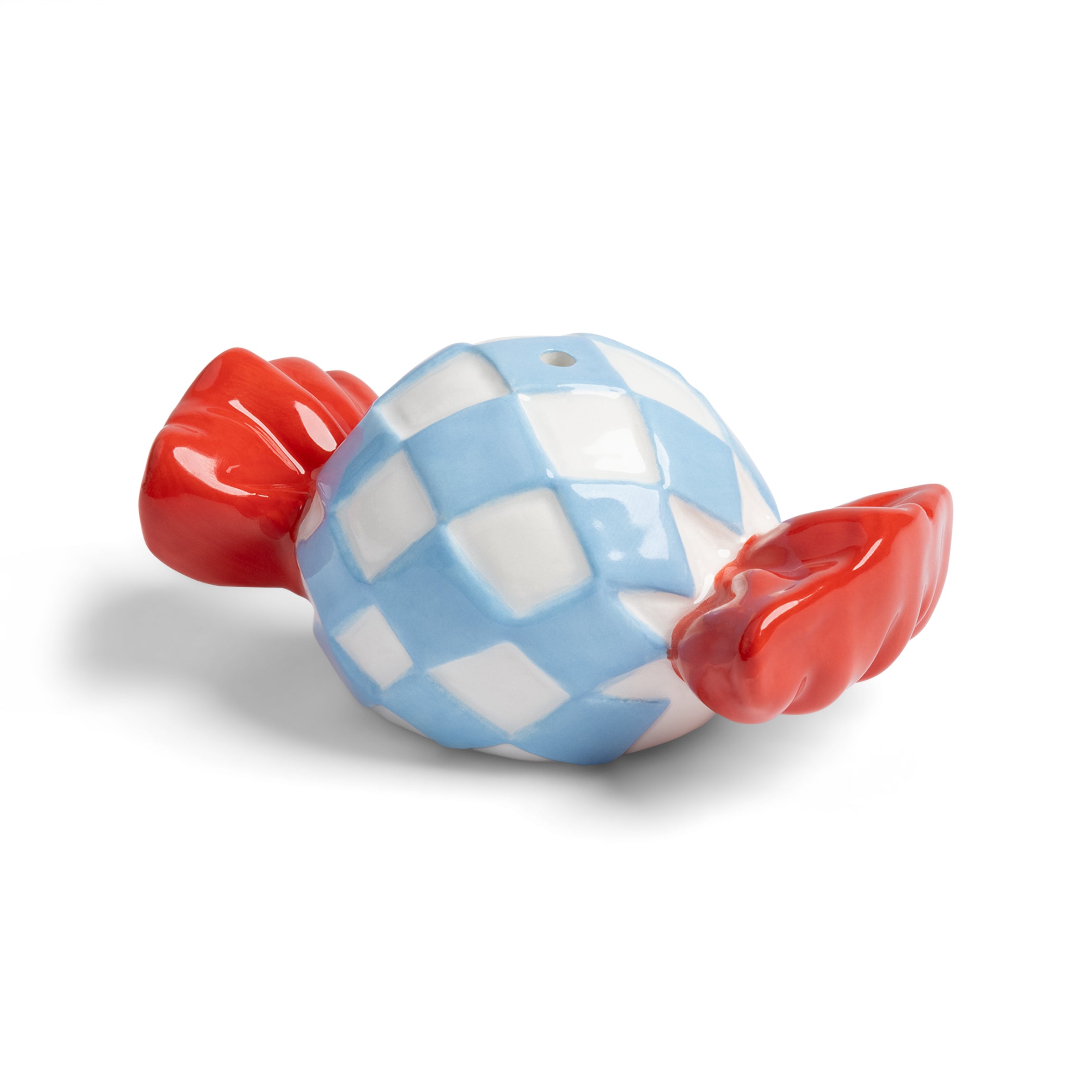Candy Check Salt and Pepper Shakers Colorful Porcelain