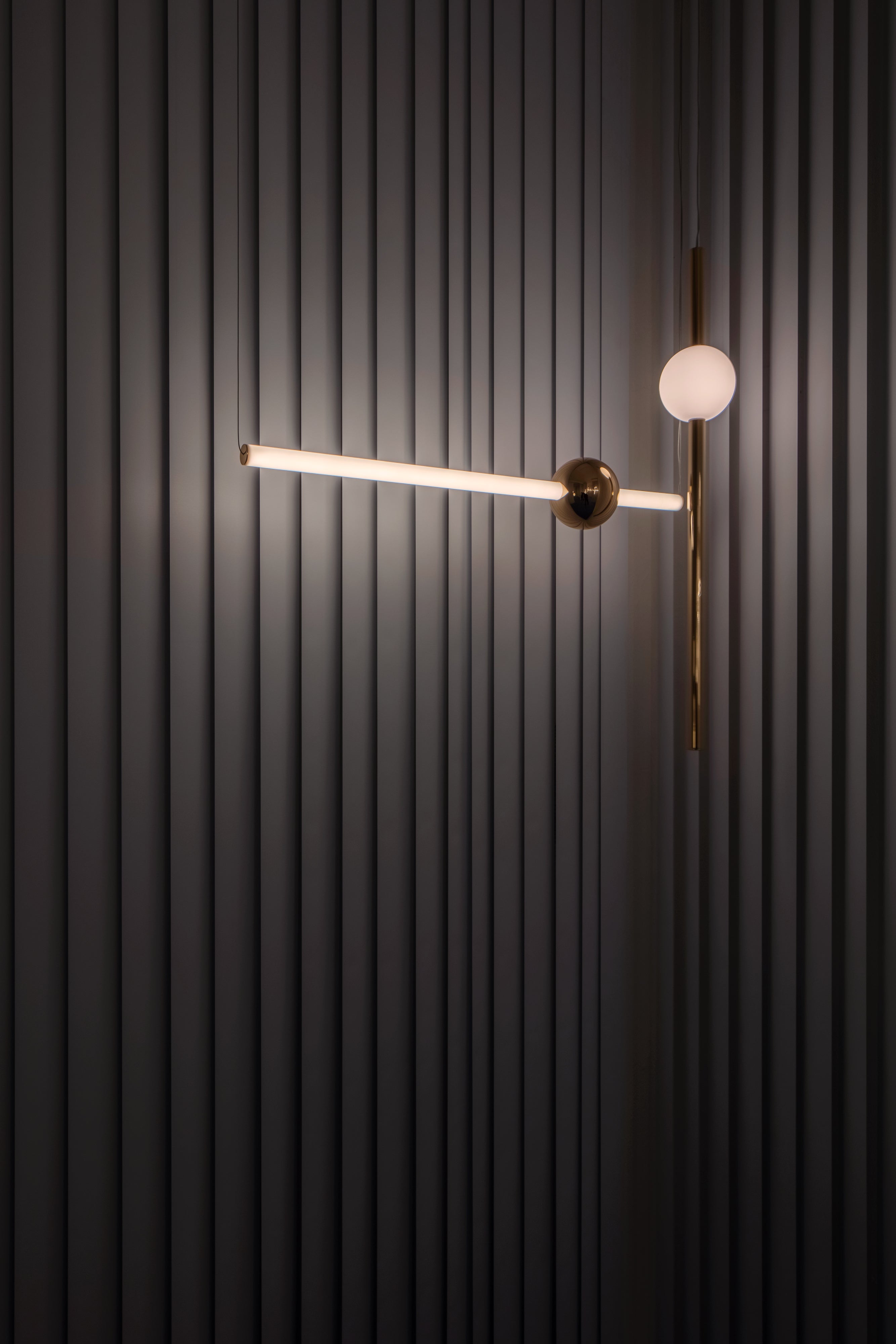 ORION GLOBE Pendant Lamp in Polished Gunmetal