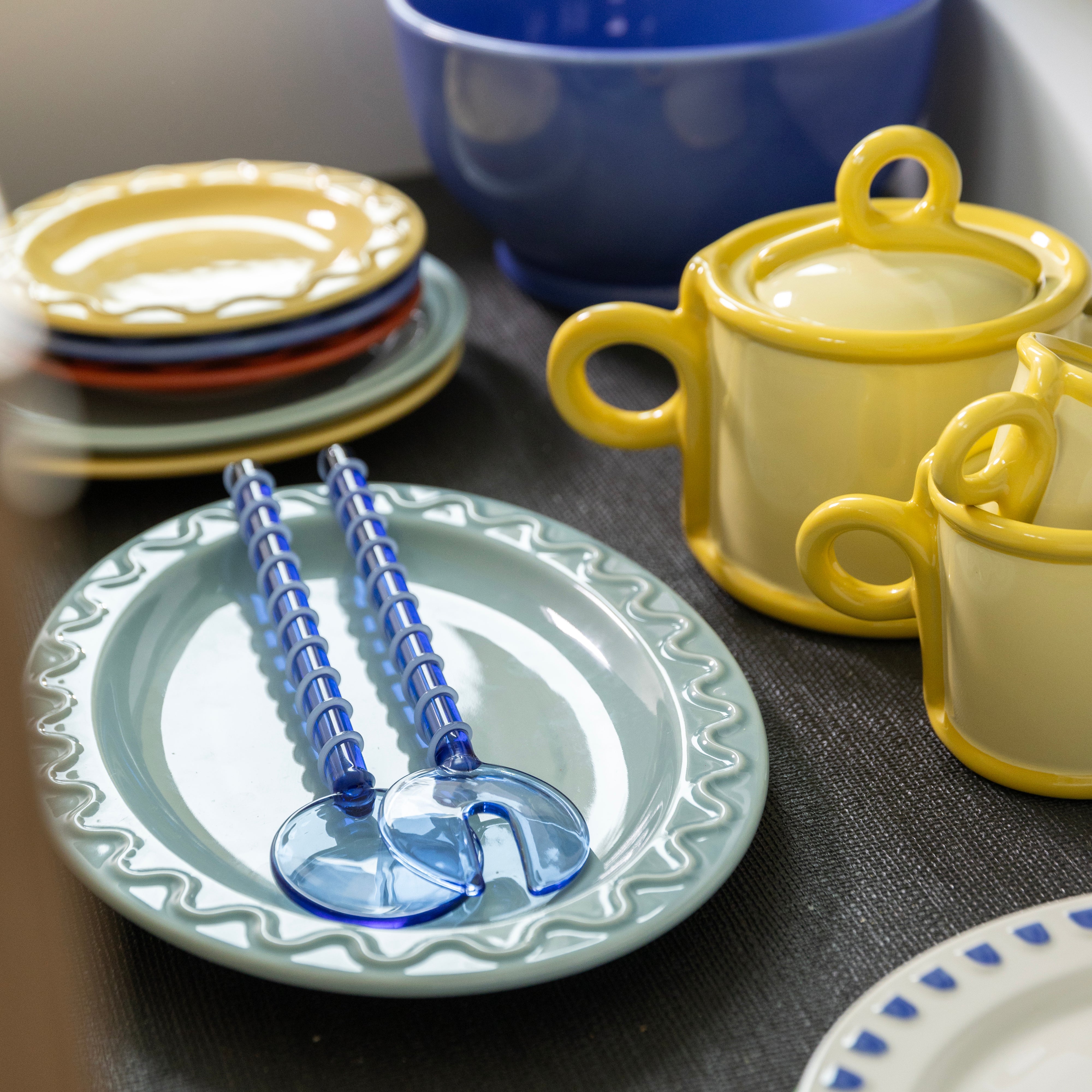 SLING Blue Salad Cutlery