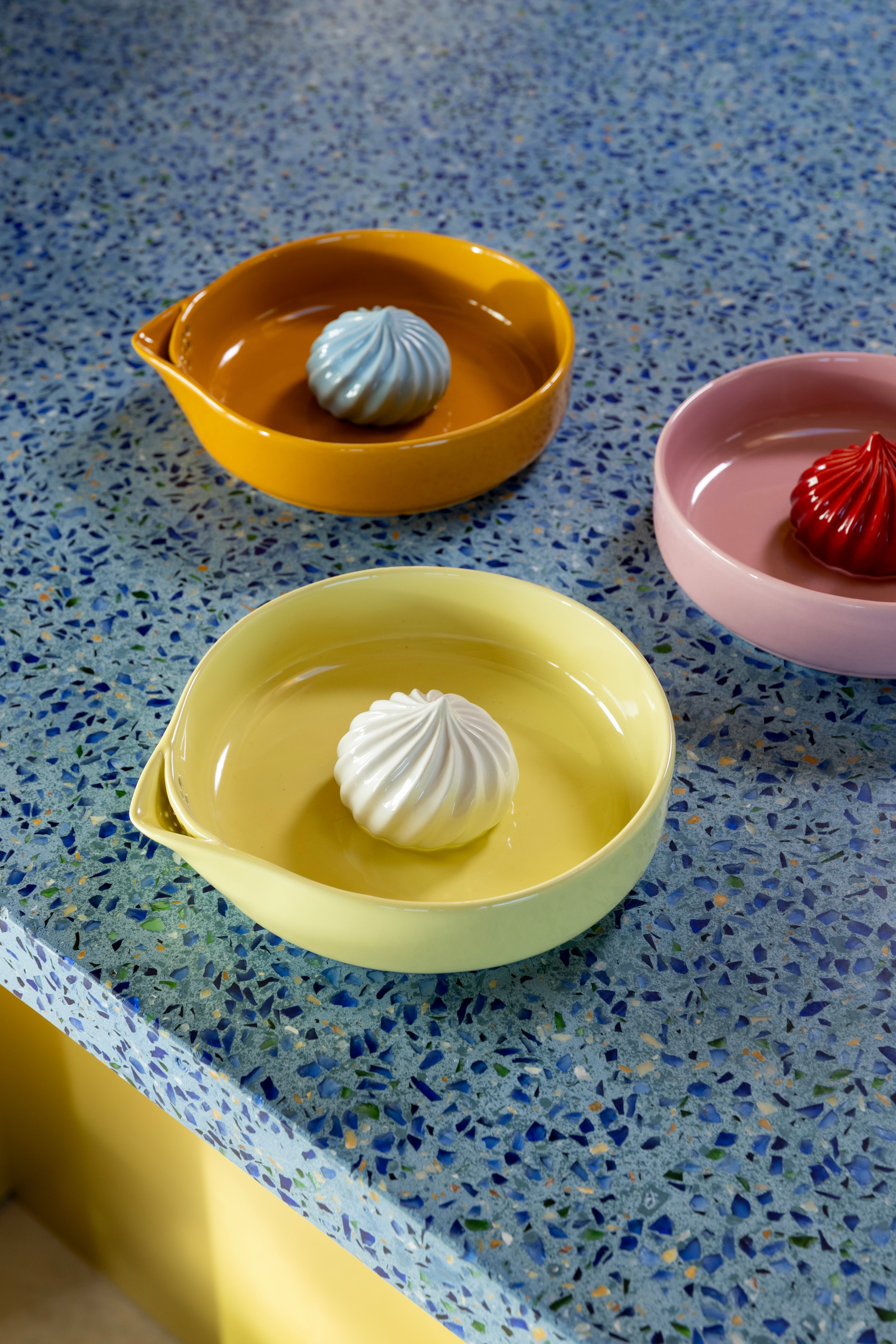 Zitruspresse PUDDING rosa mit rot