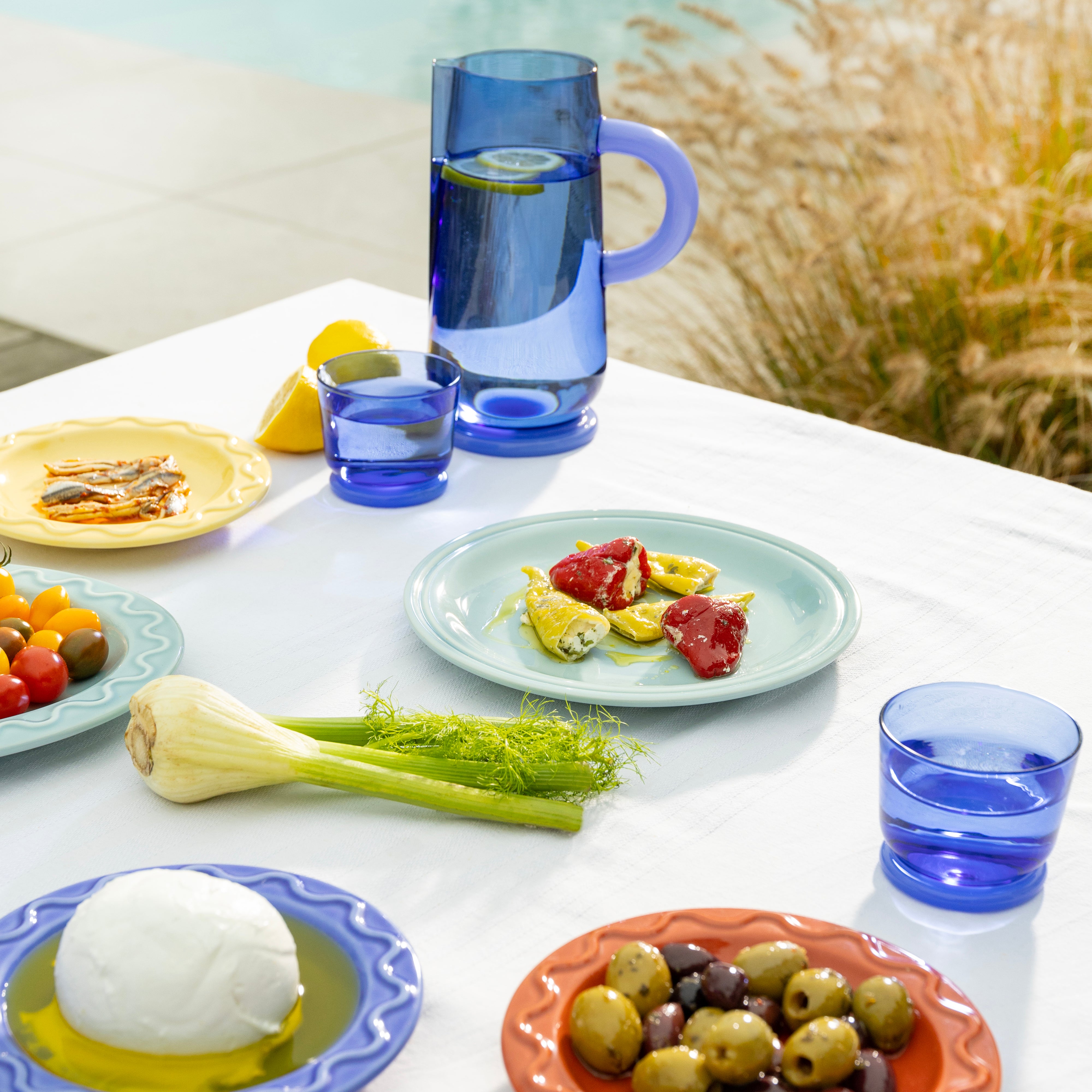 DEW Blue Glasses Set