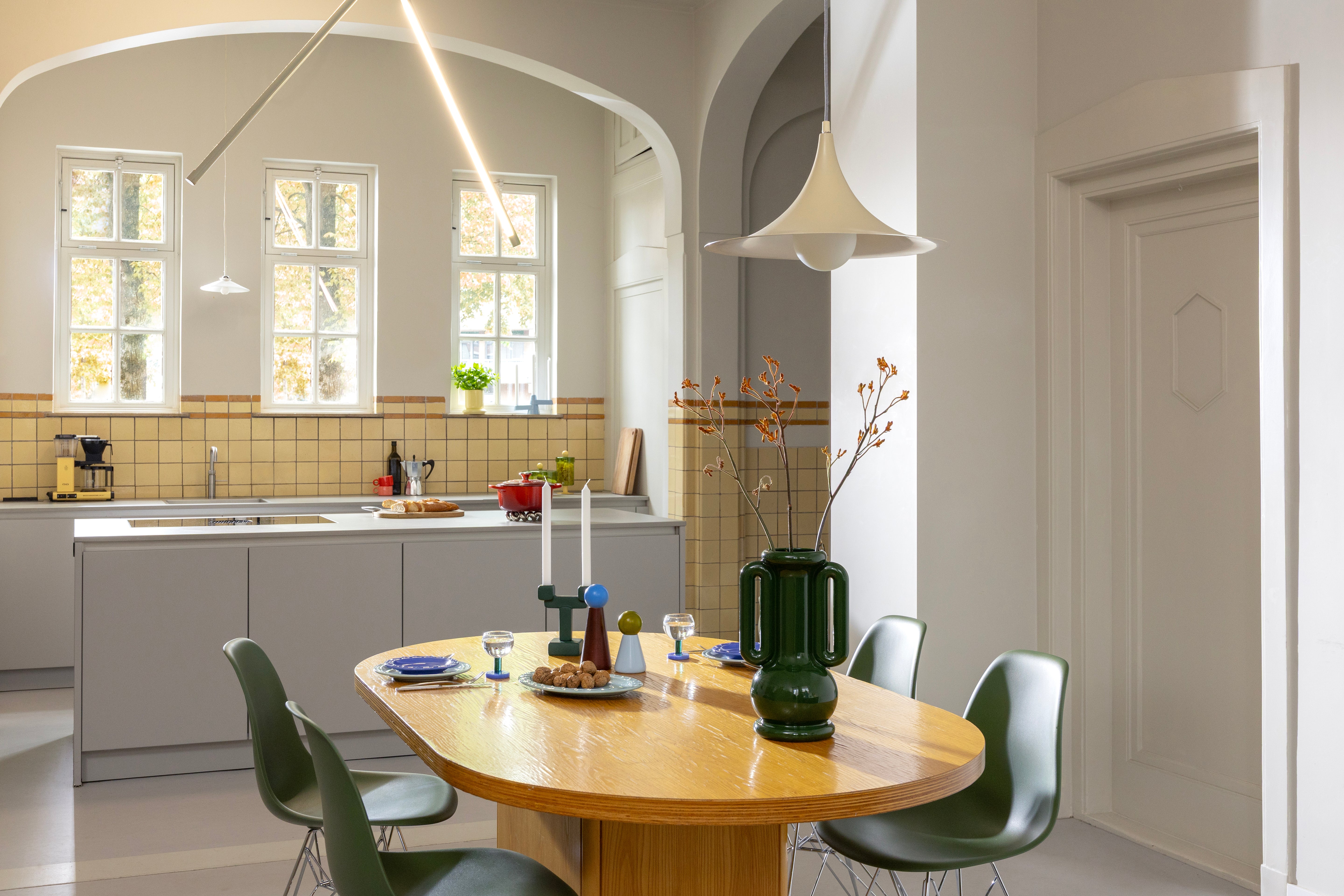 Set von Gläsern CANTINE blau mit grün