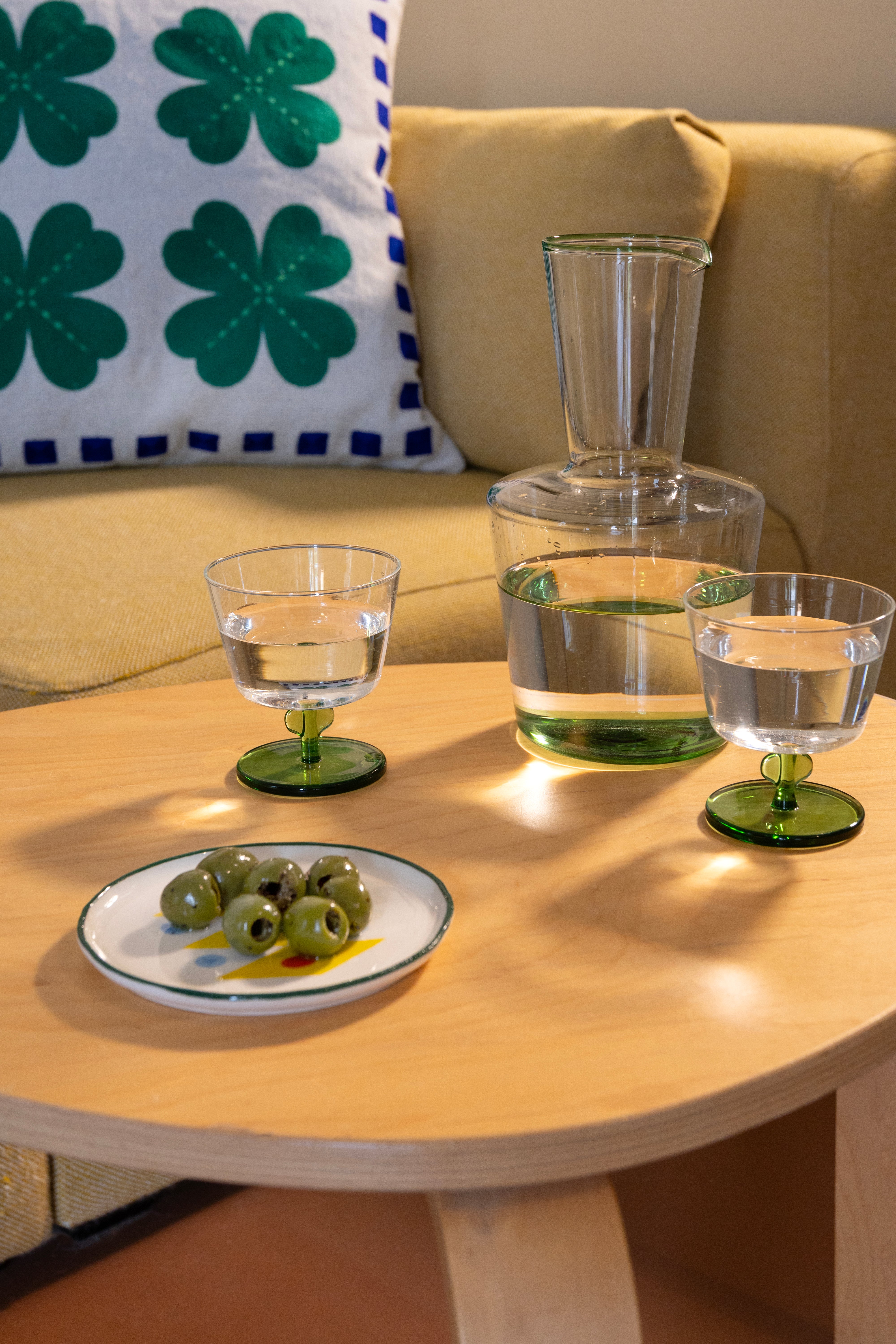 PETAL green water glass set