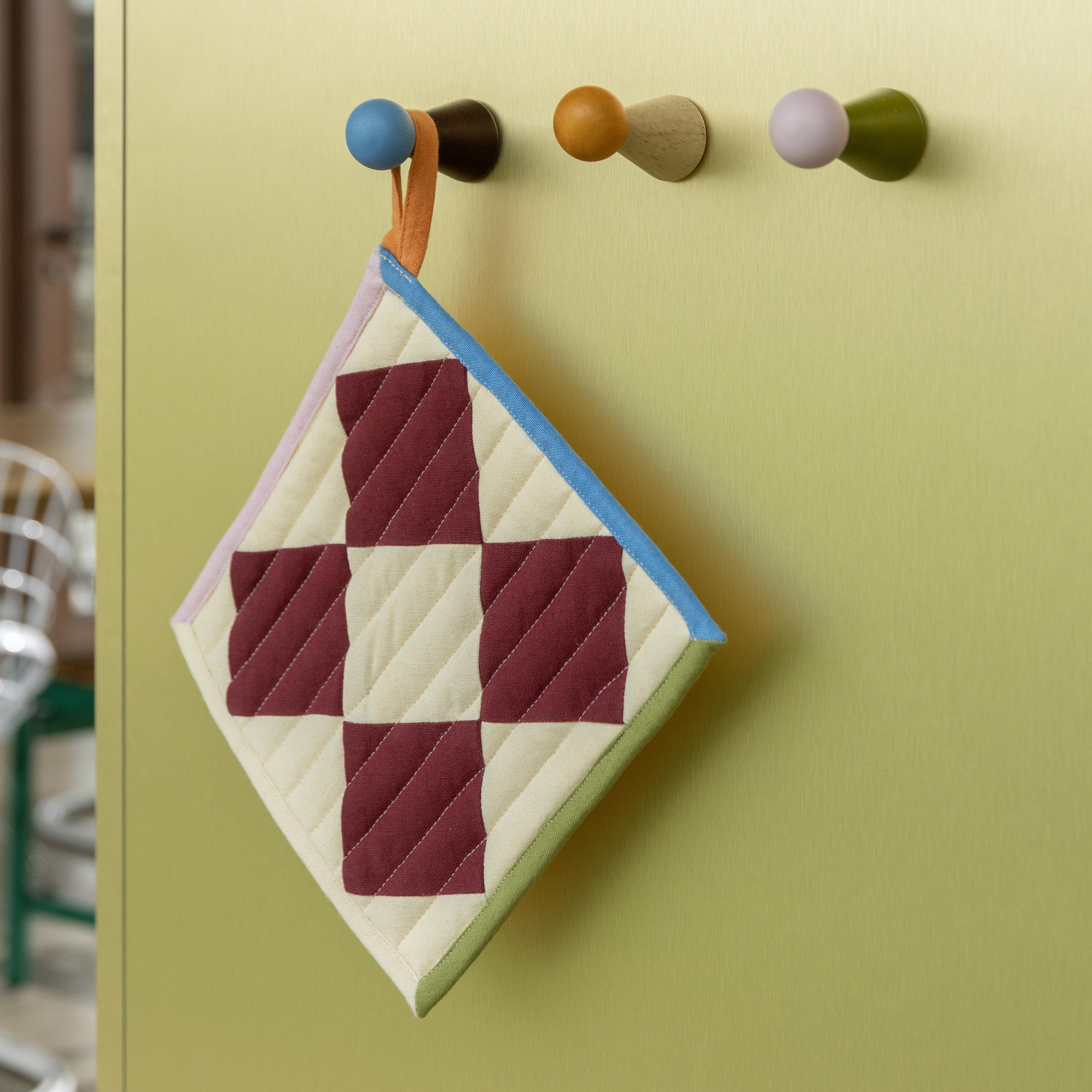 HALMA Wall Hook Set Green with Pink