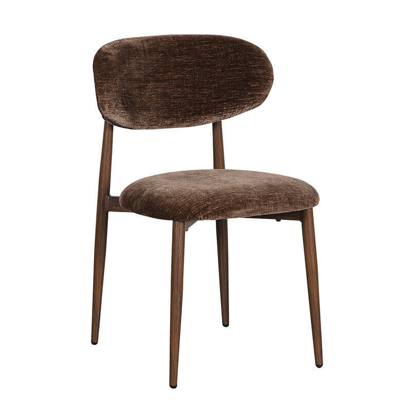 JAPANDI Chair in Brown with Dark Wooden Base