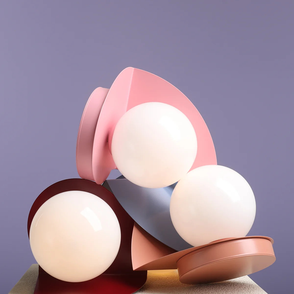Loop beige table lamp