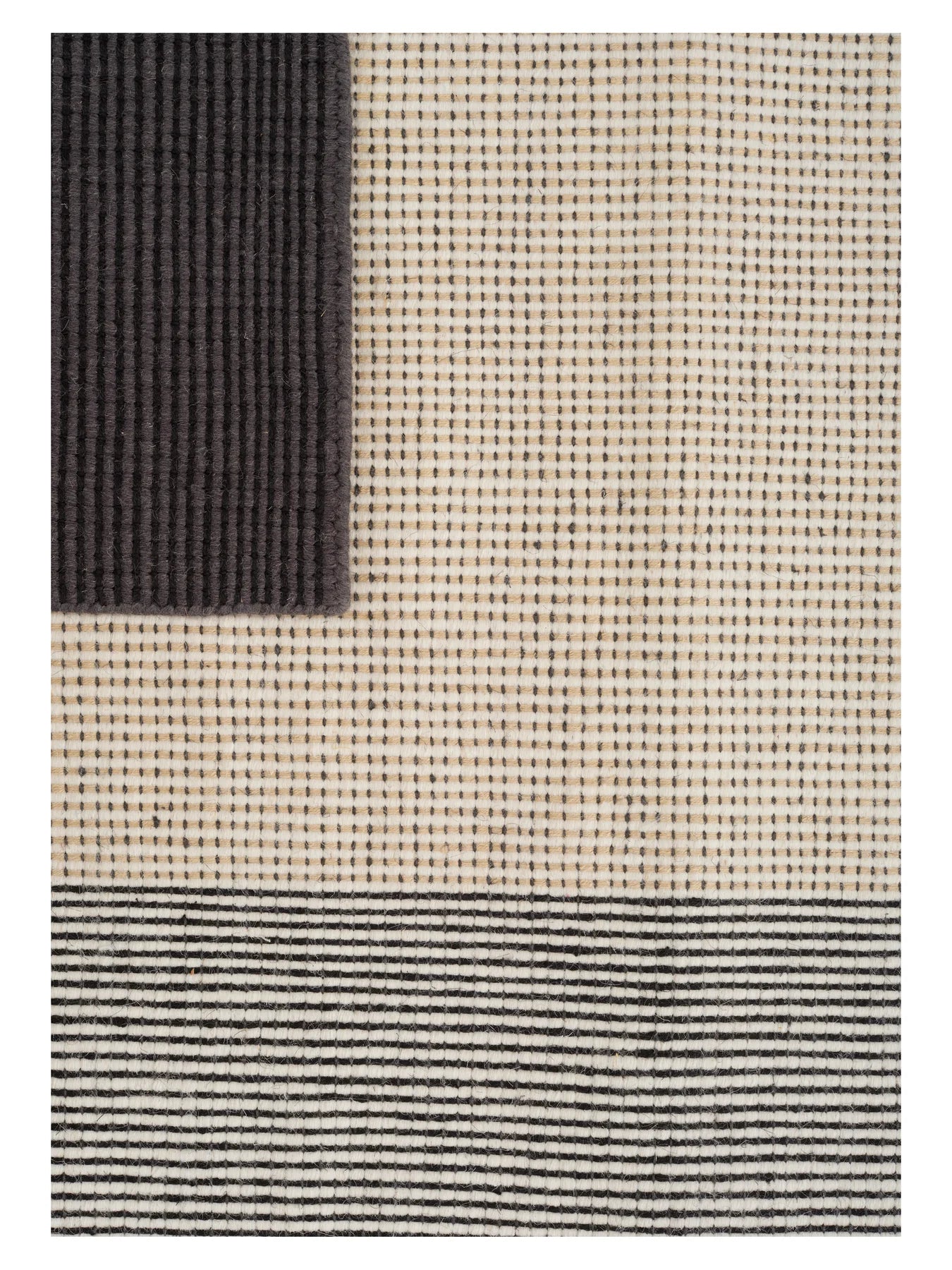 Teppich BOLOGNA - GRAU schwarz mit beige