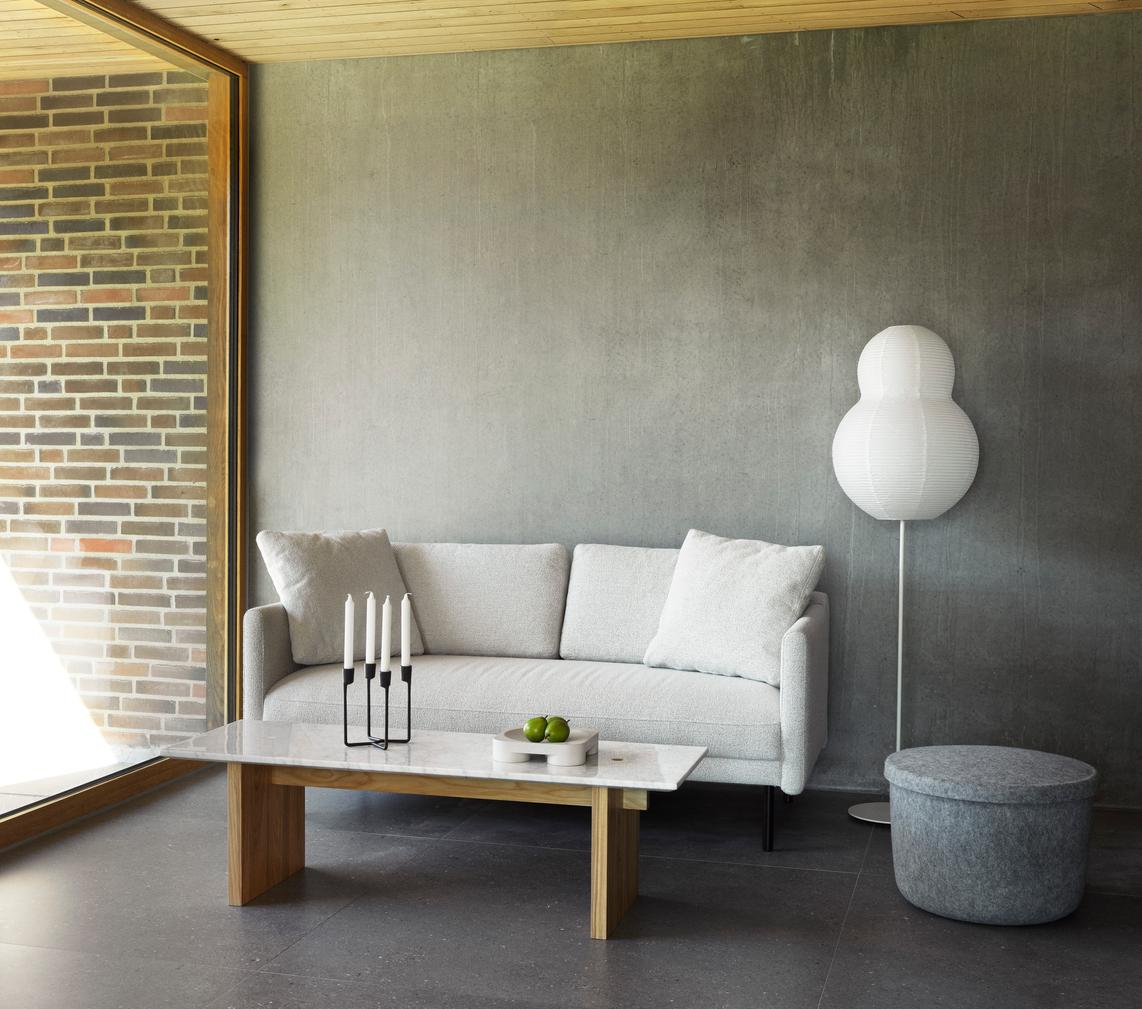 White rar armchair with a black base