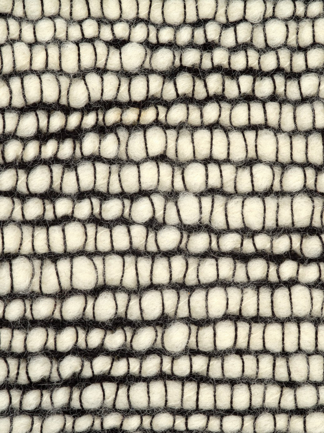 Cream THREAD blanket with black