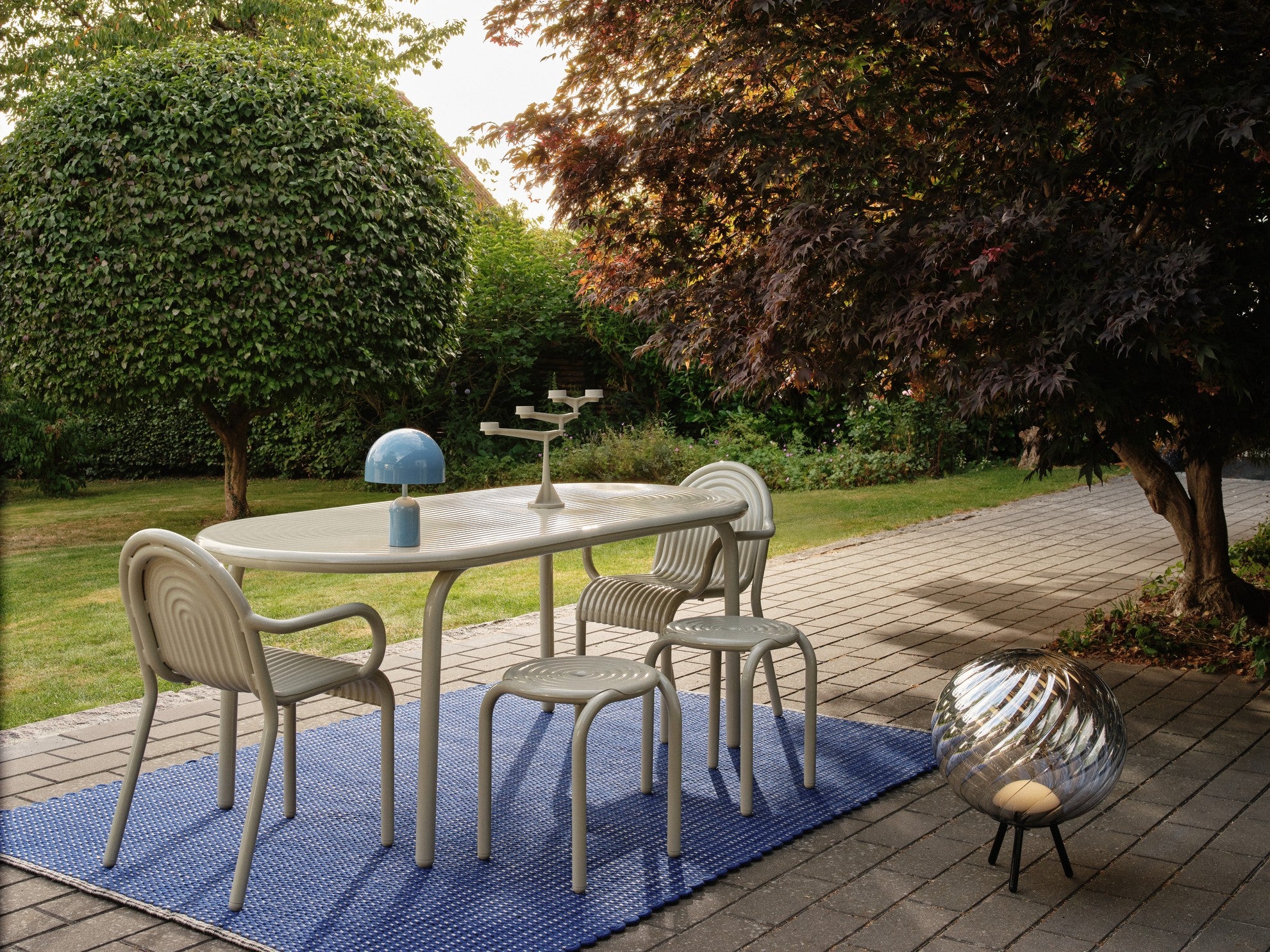 Outdoor rug CORD blue