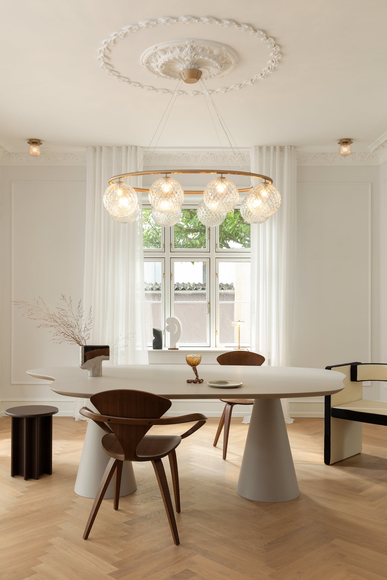 LIILA recessed wall lamp in gold with transparent glass