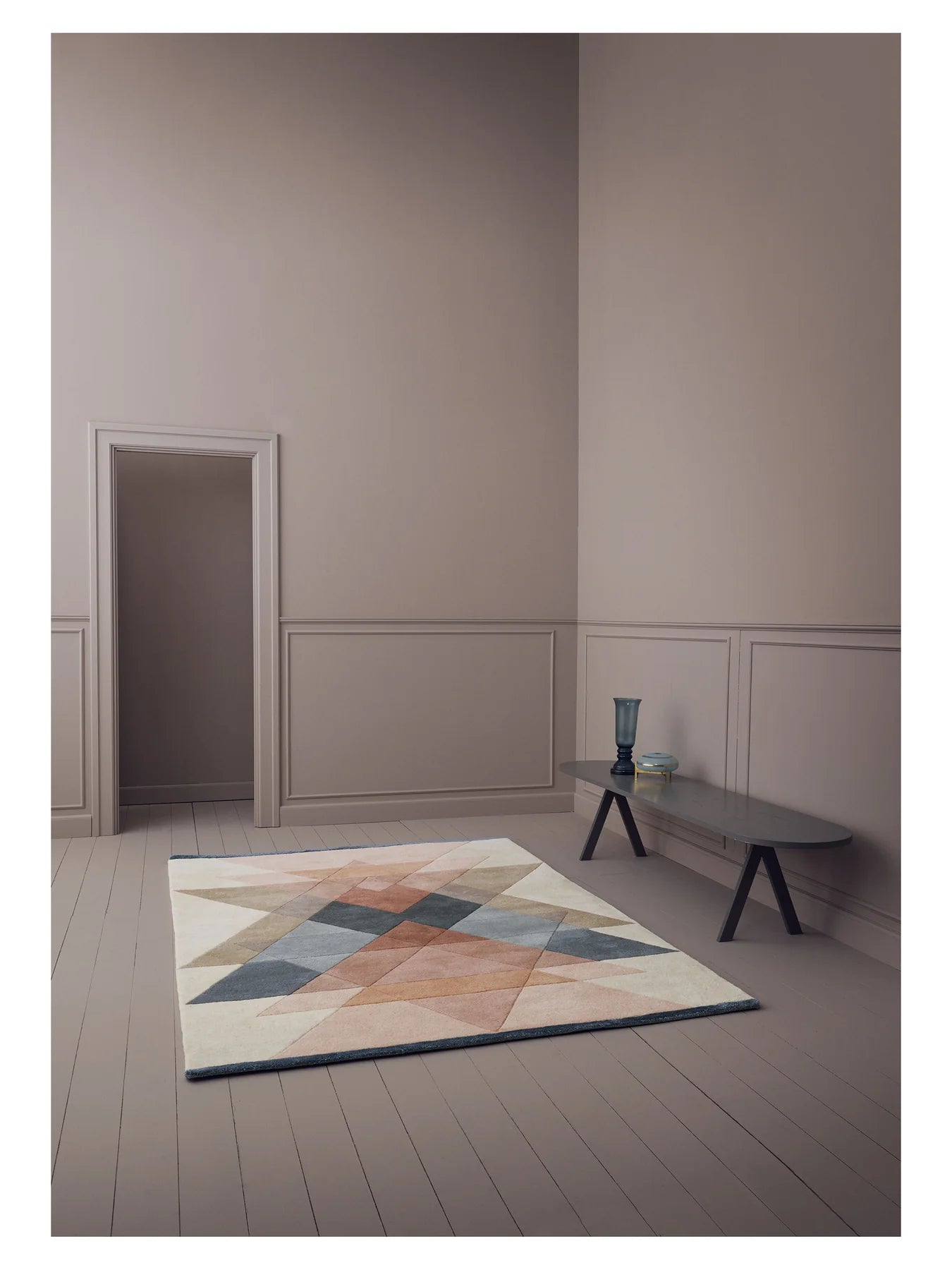 Teppich FREYA - PUDER beige mit lachsfarbenem
